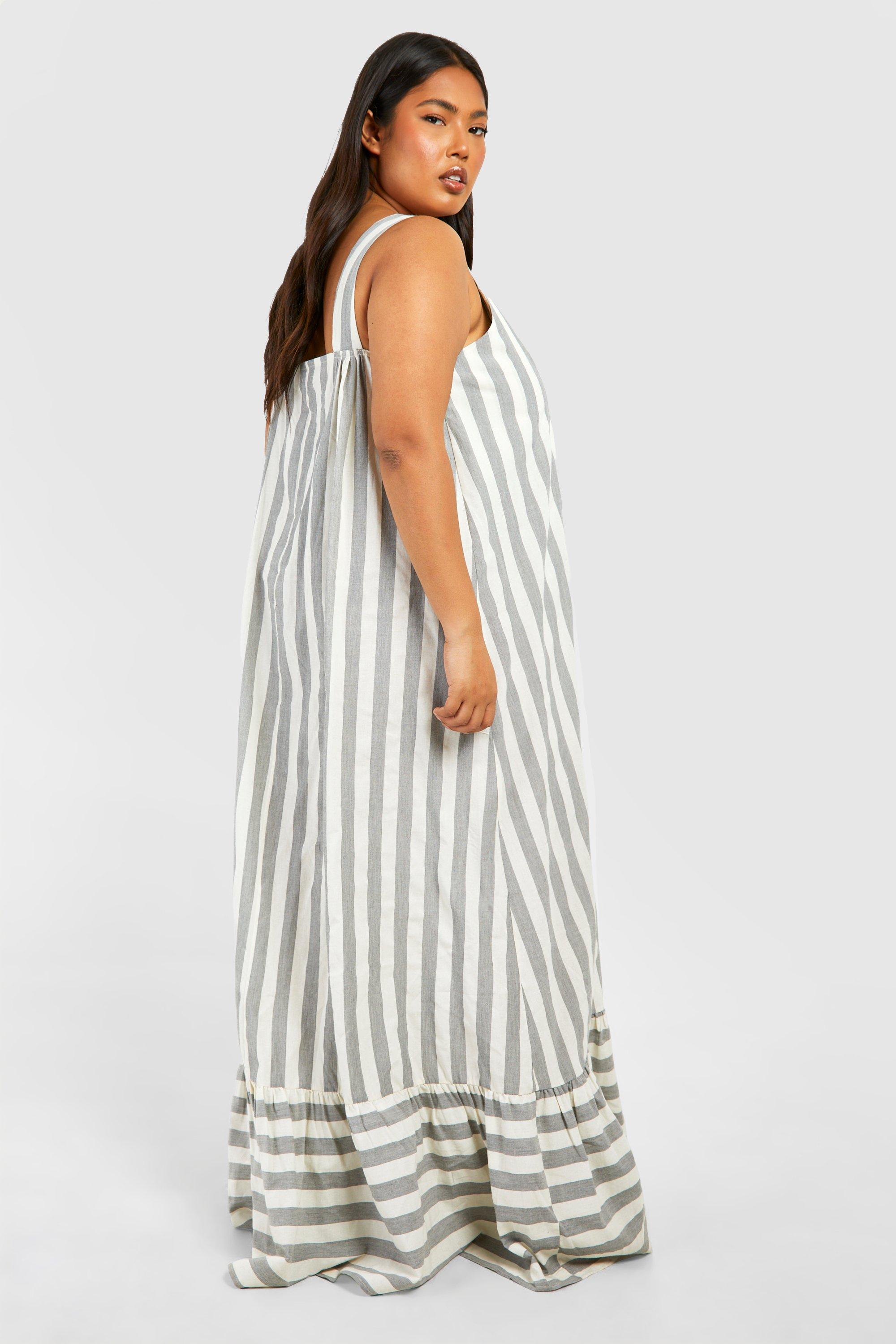 Grande taille Robe trapeze a rayures boohoo FR