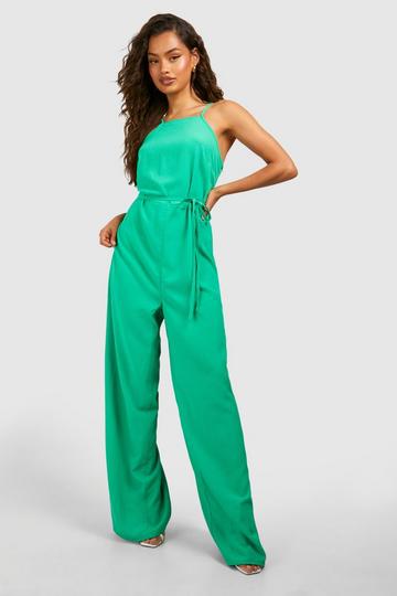 Seersucker Jumpsuit green