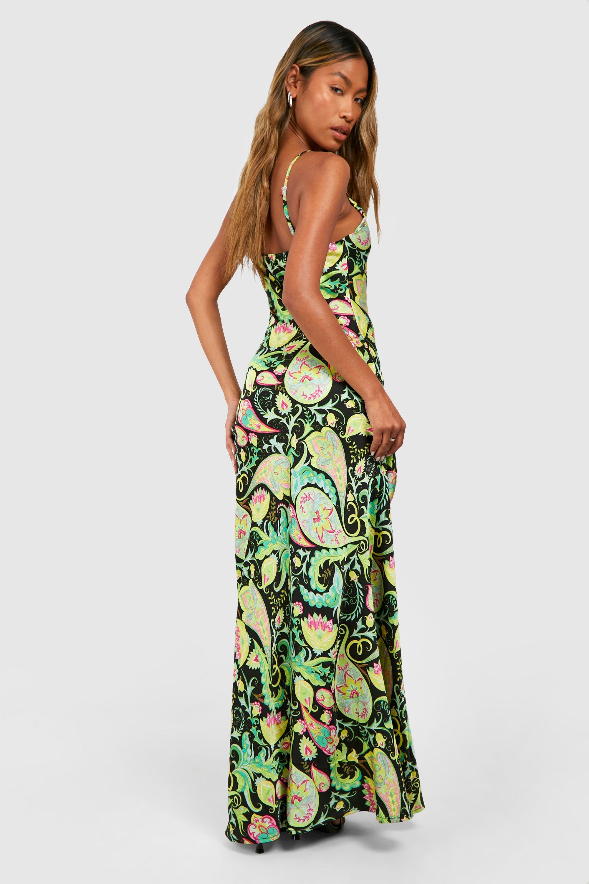 Robe nuisette longue a imprime cachemire boohoo FR