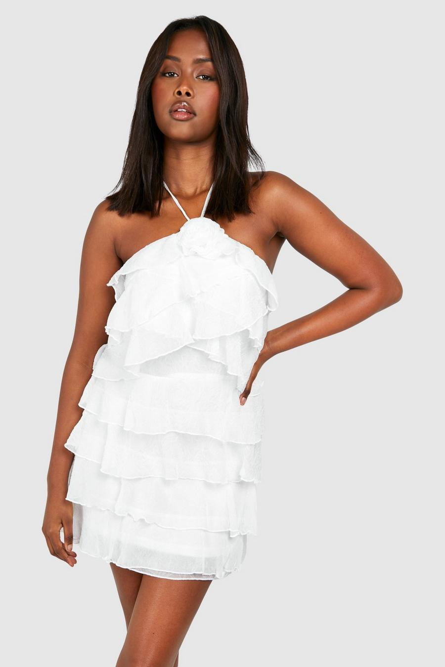 White Satin Cut Out Midaxi Slip Dress