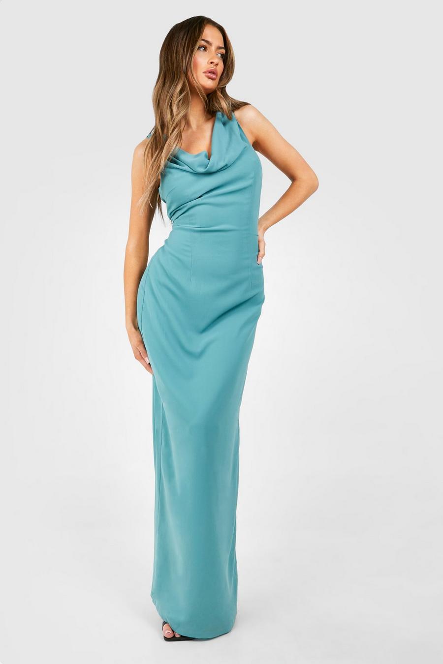 Blue rosa Cowl Maxi Slip Dress image number 1