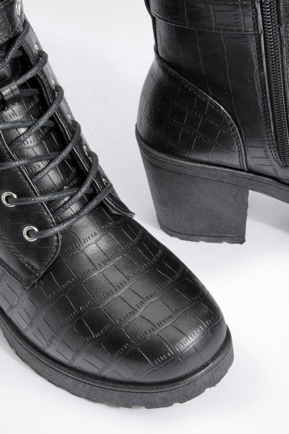 low chunky heel boots