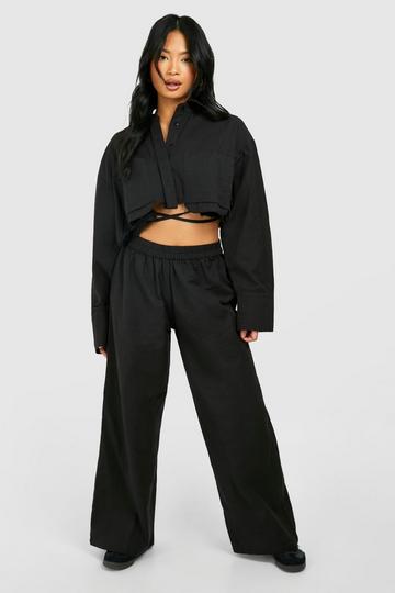 Petite Elasticated Waistband Pants black