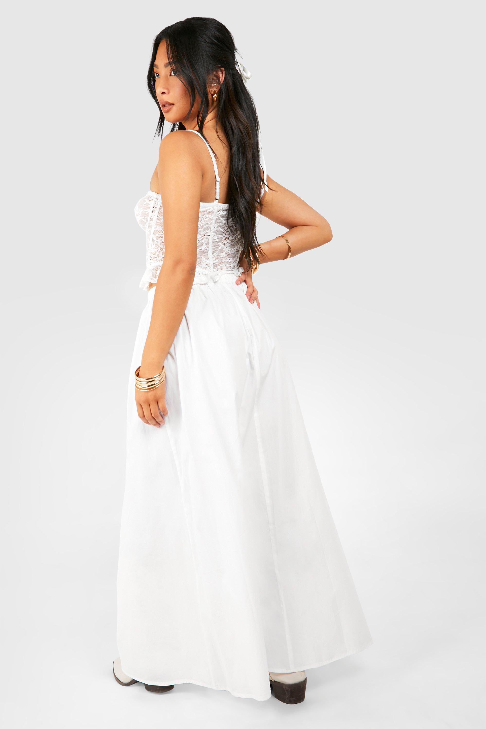 Cotton poplin hotsell maxi skirt