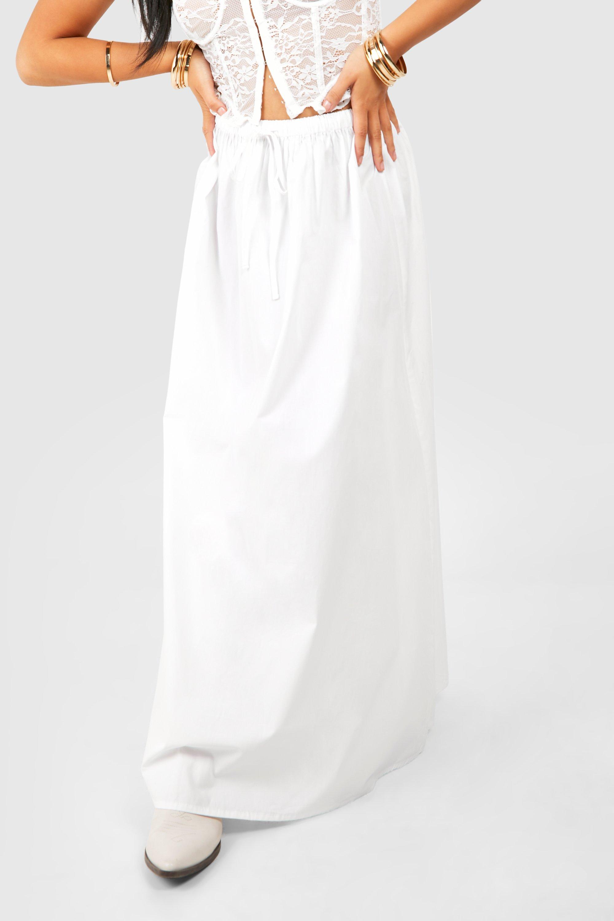 Cotton poplin 2024 maxi skirt