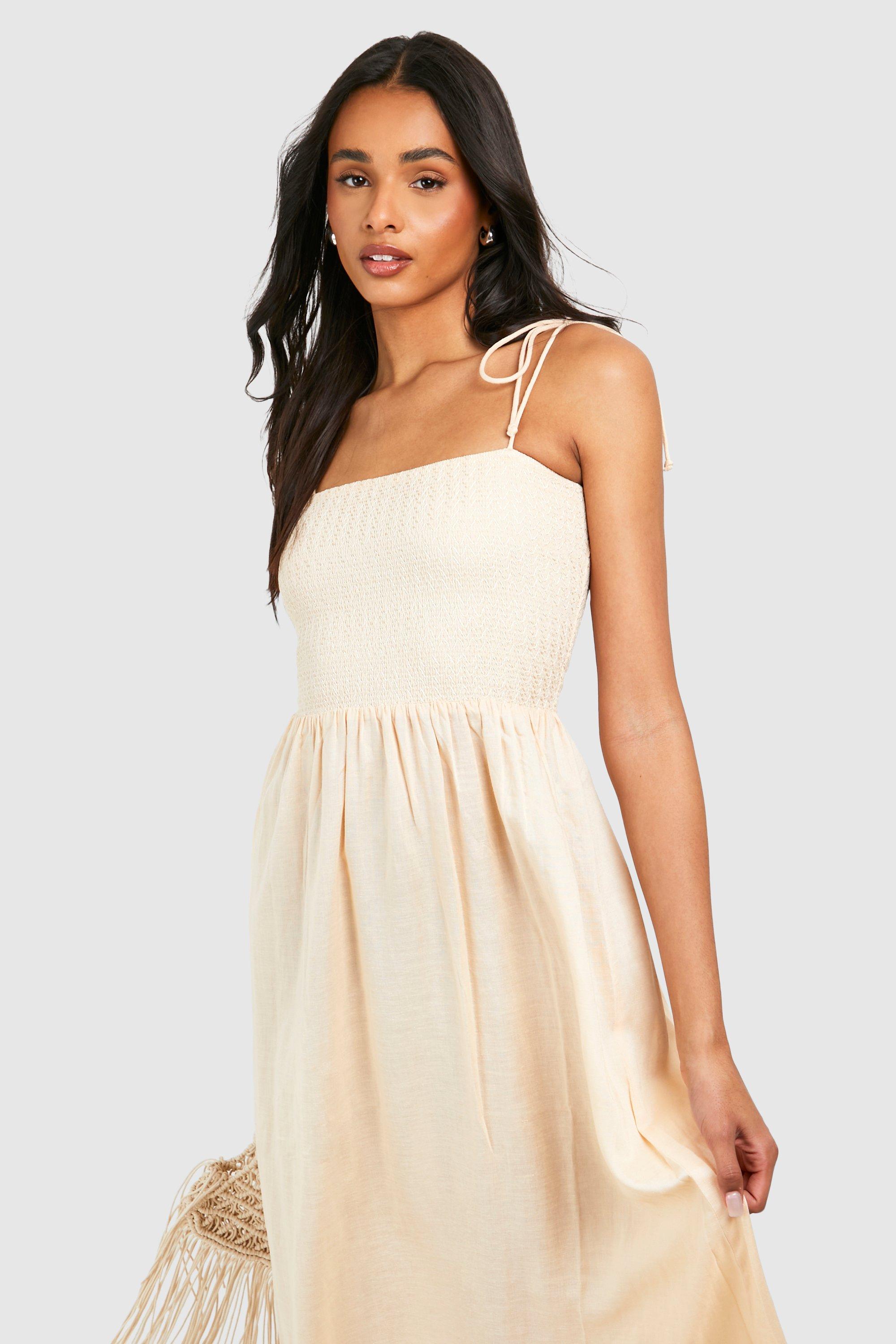 Tall Shirred Off The Shoulder Maxi Dress boohoo USA