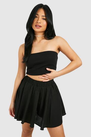 Petite Tiered Short black