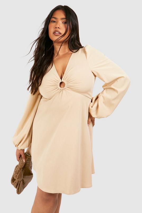 Plus Woven O Ring Detail Smock Dress | boohoo Plus Woven O Ring Detail Smock Dress | boohoo