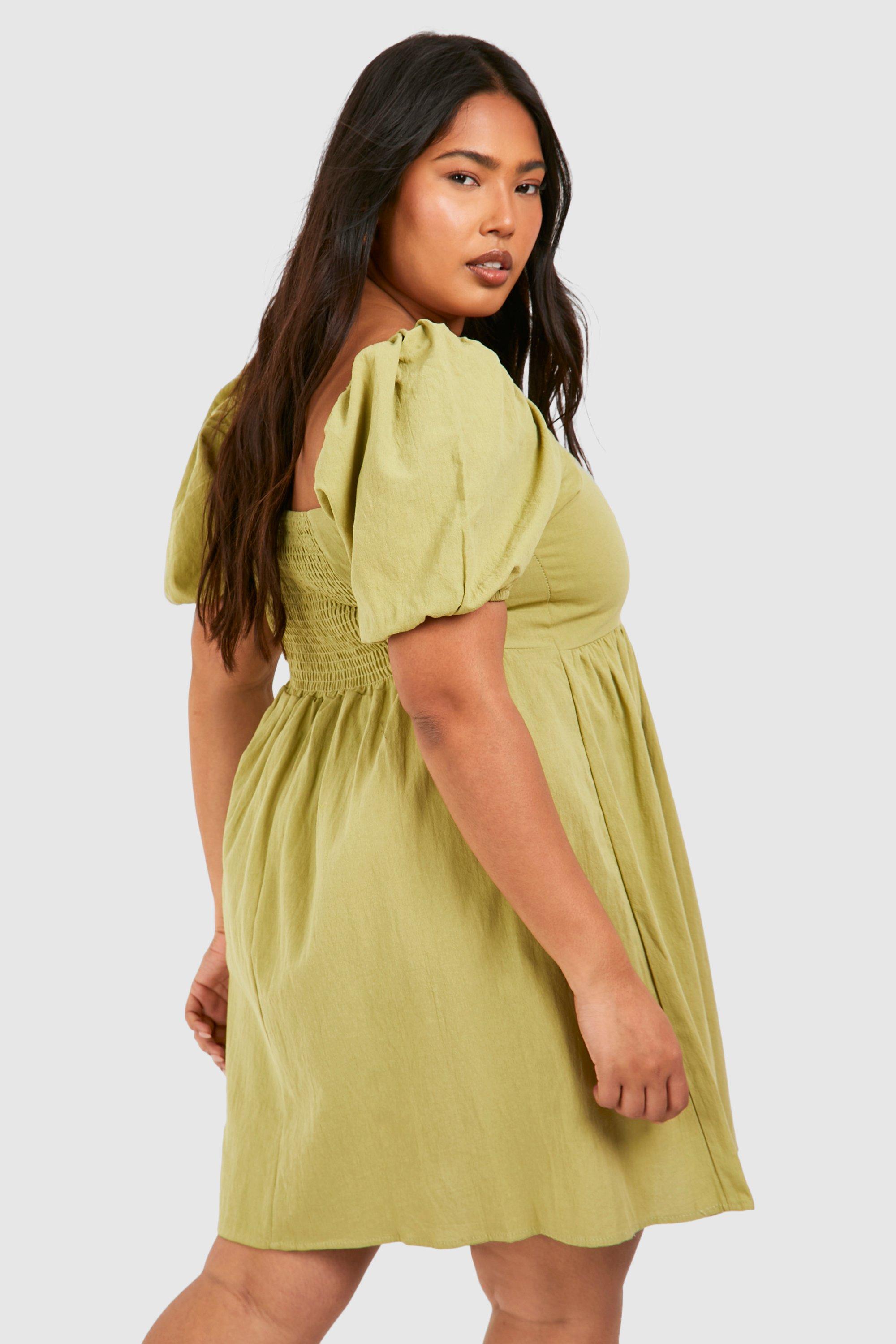 Smock dress linen discount
