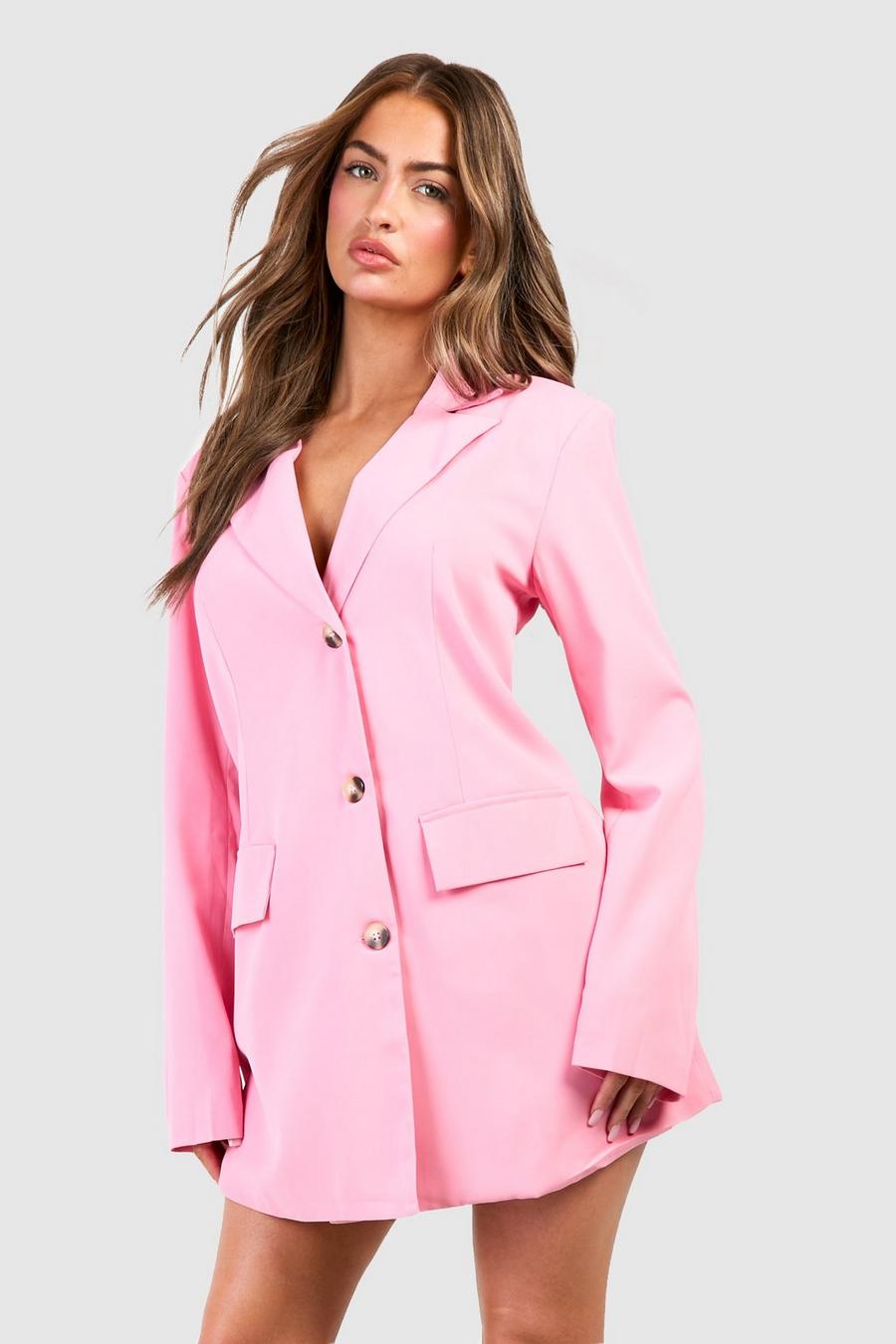 Kastiges Blazer-Kleid, Pink