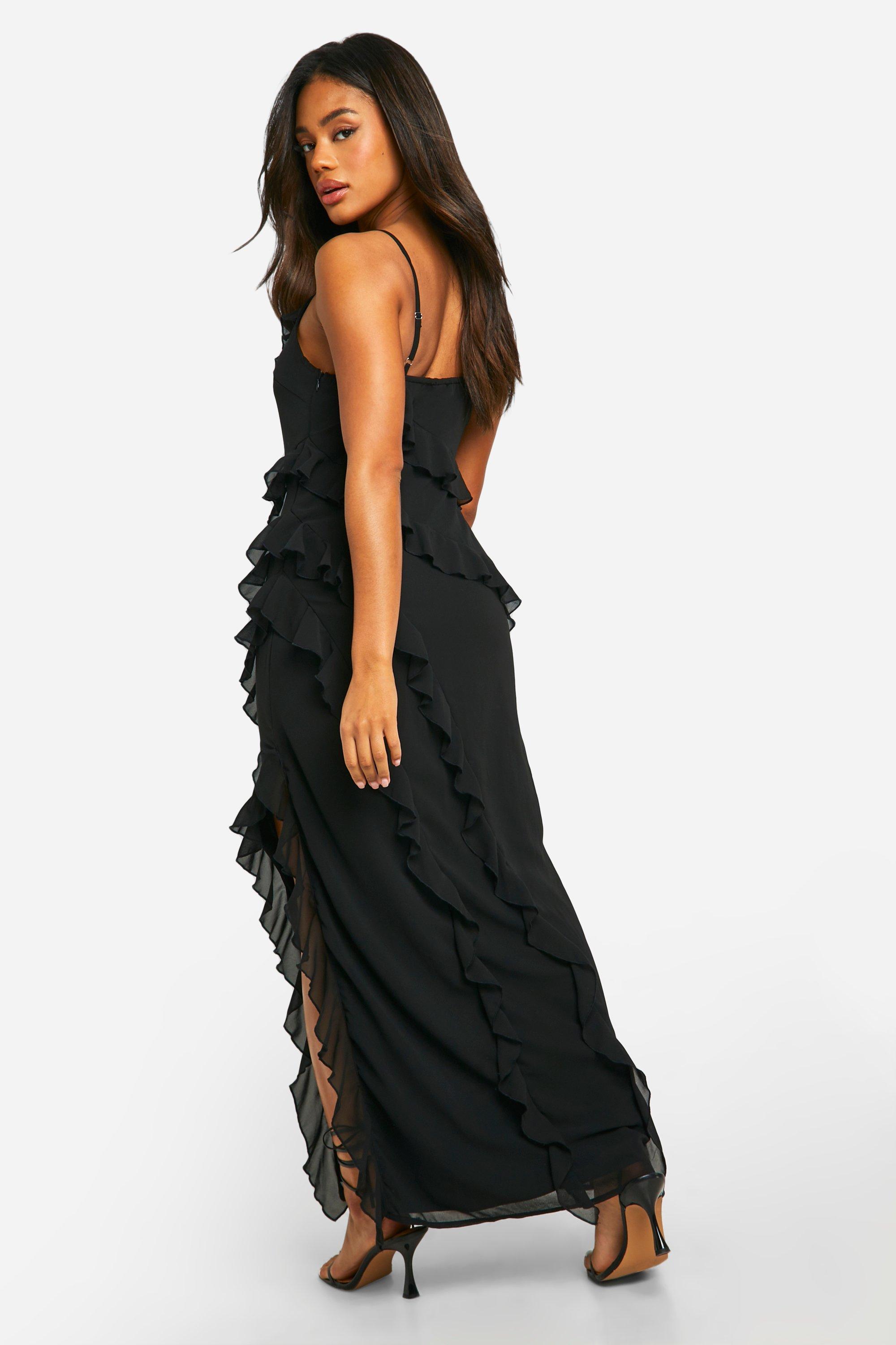 Ruffle Chiffon Maxi Dress | boohoo USA