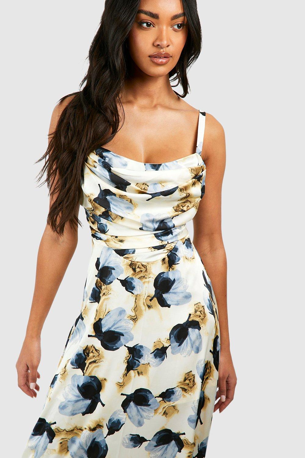 Robe corset longue fleurie boohoo FR