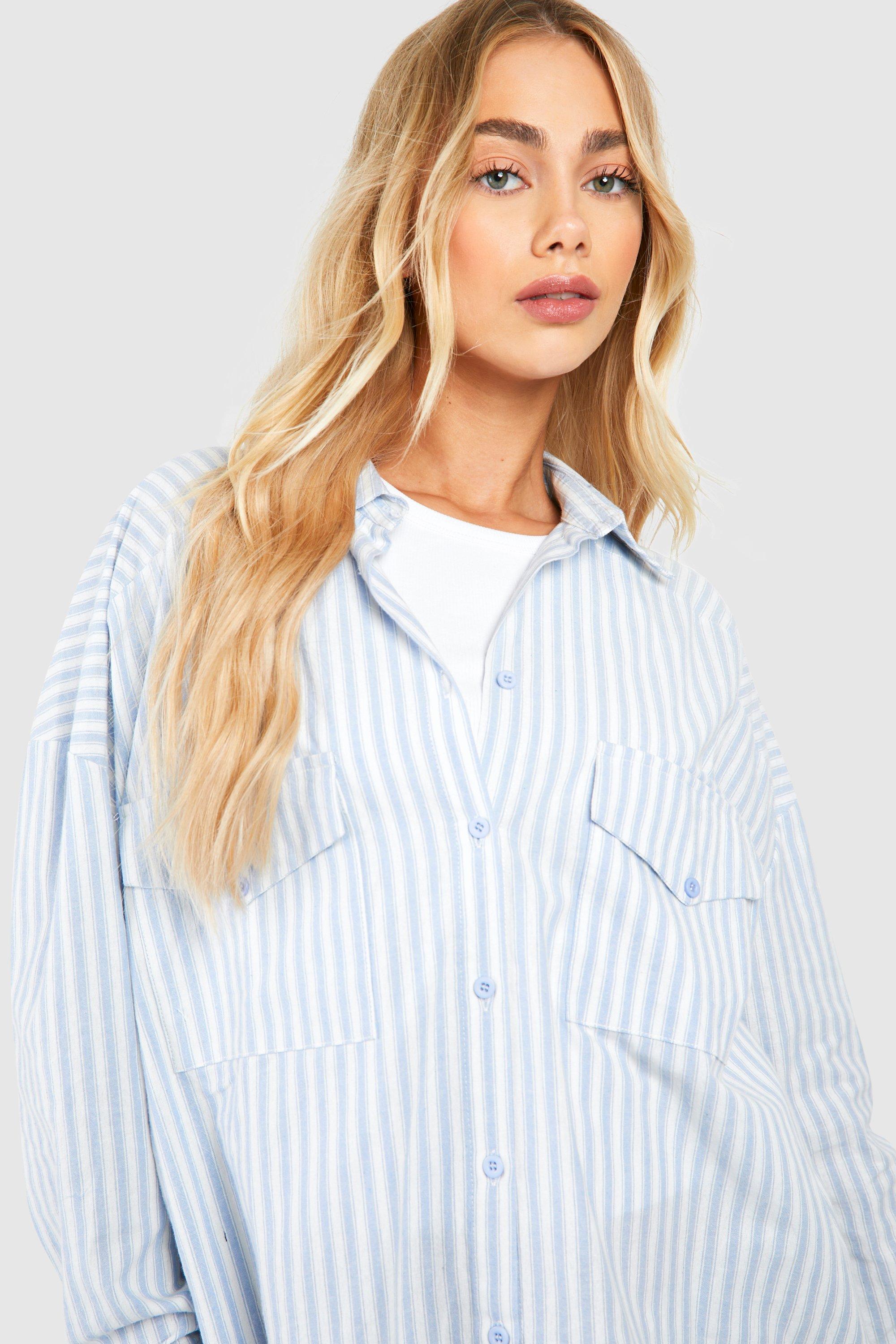 Stripe Oversized Shirt Dress