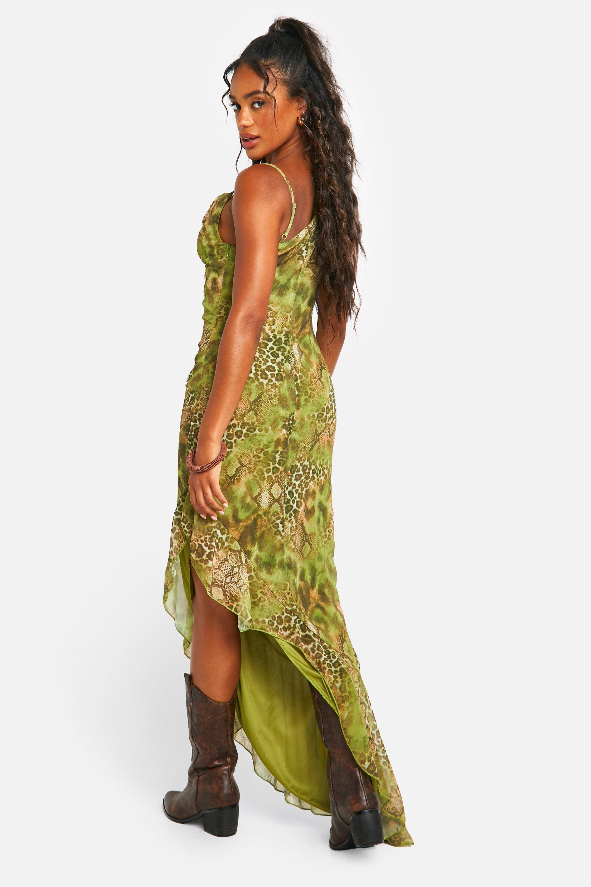 Boohoo snake dress best sale