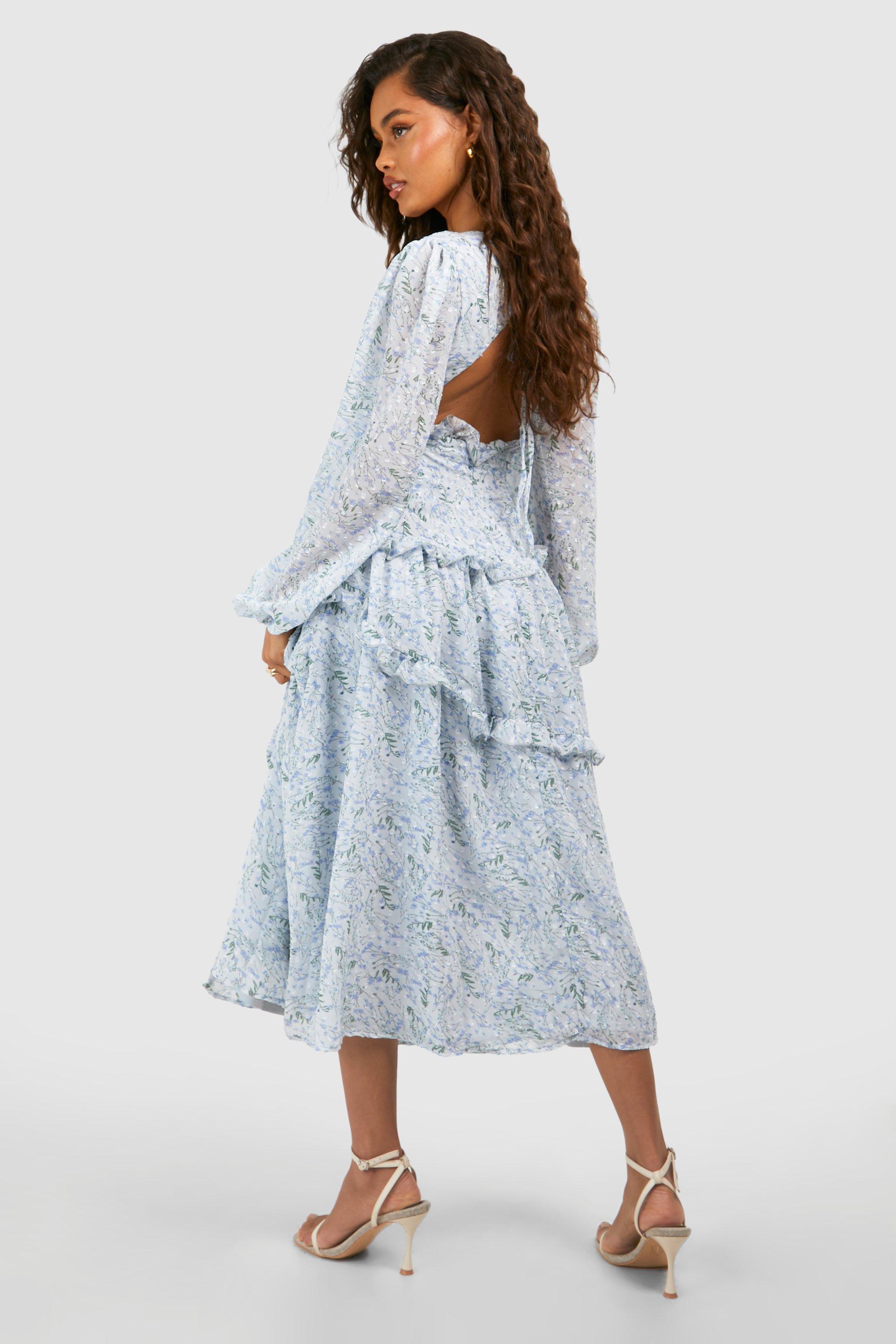 Robe longue fleurie boohoo sales