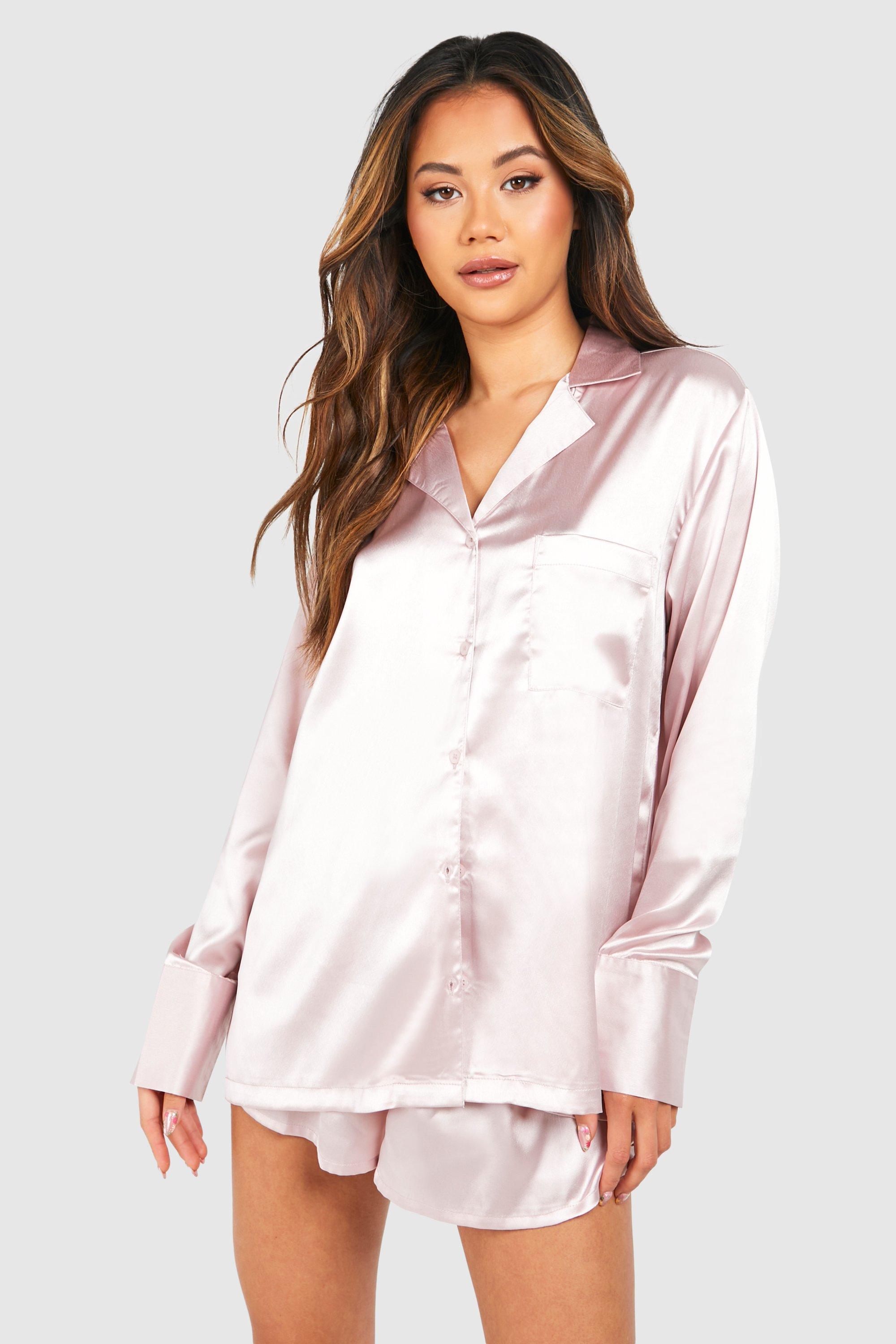 Short pyjama satin sale