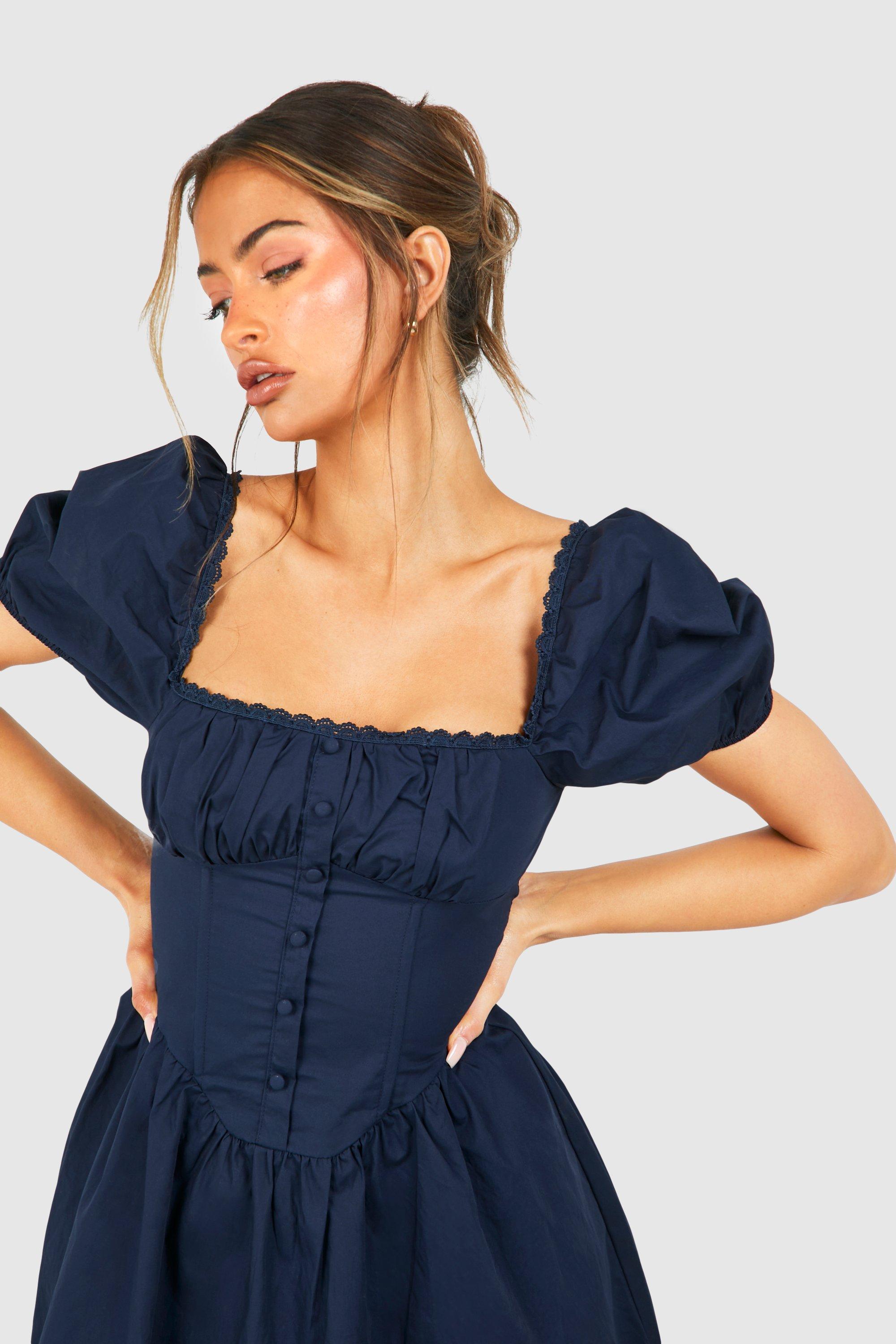 Boohoo fashion navy dress