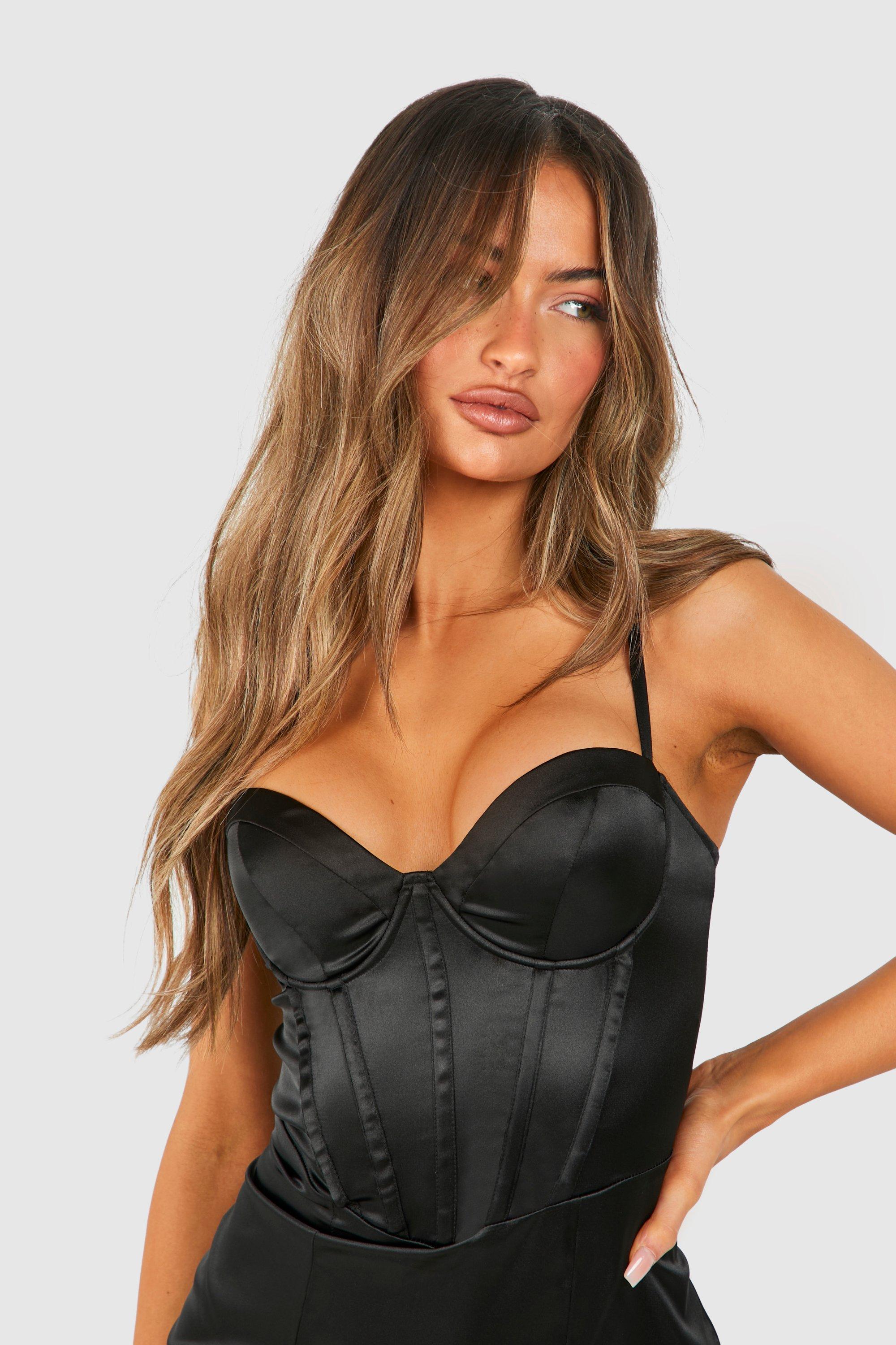 Boohoo bustier dress hotsell