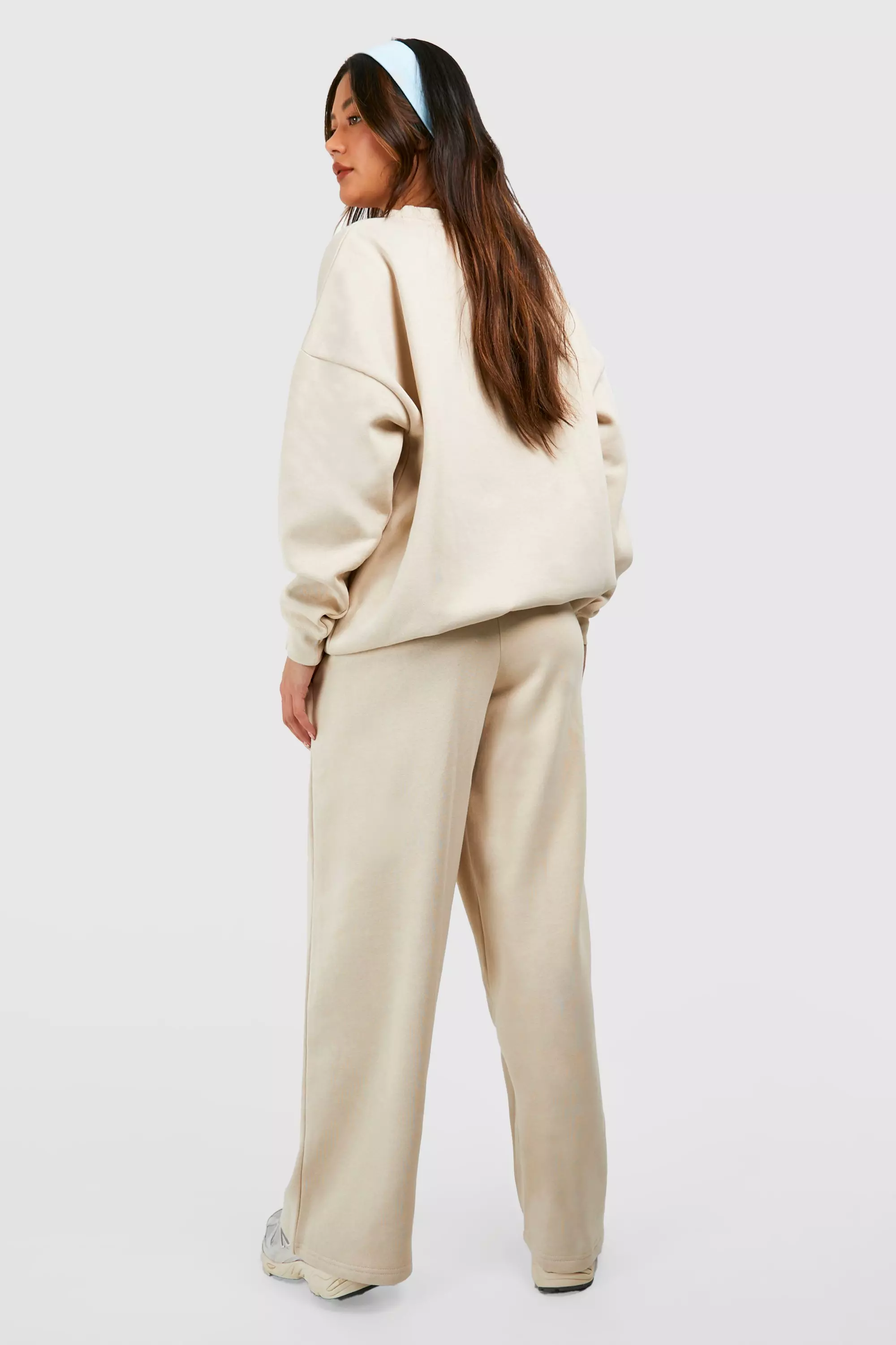 Ash grey Dsgn Studio Self Fabric Applique Straight Leg Jogger alternative image