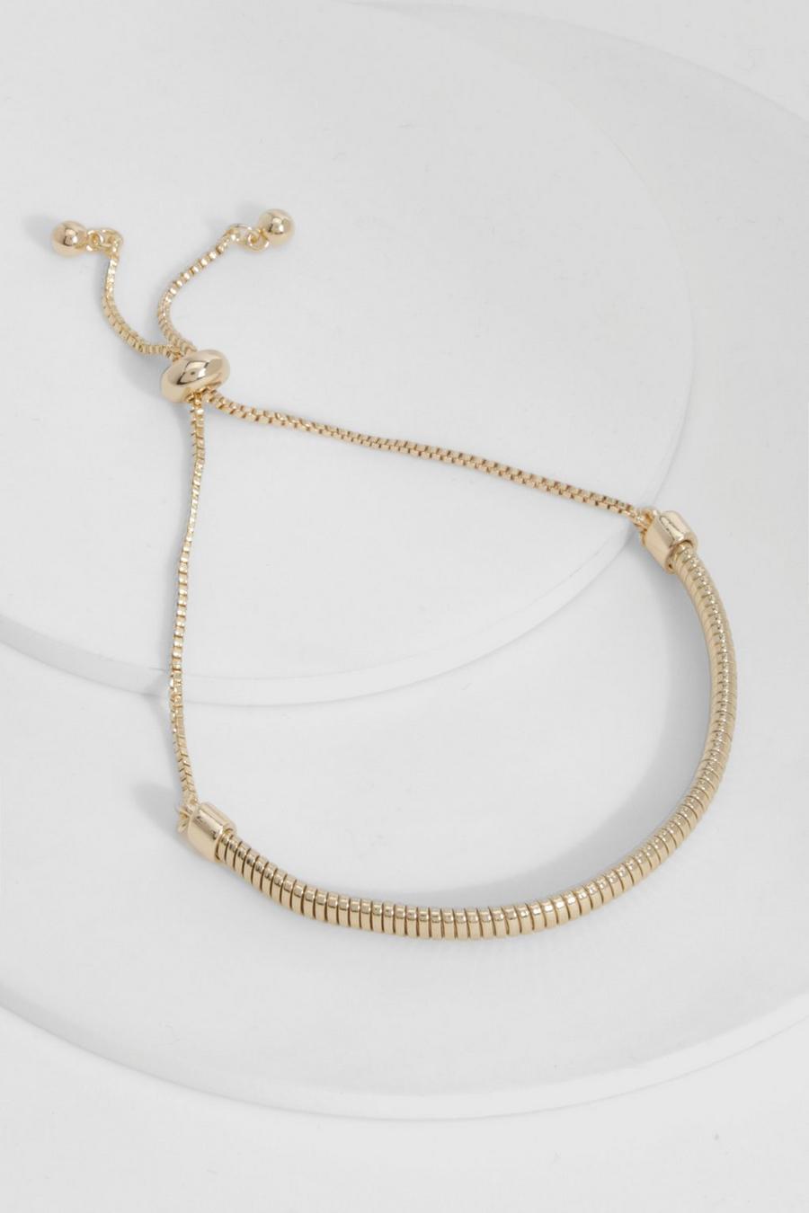 Gold Snake Chain Toggle Bracelet