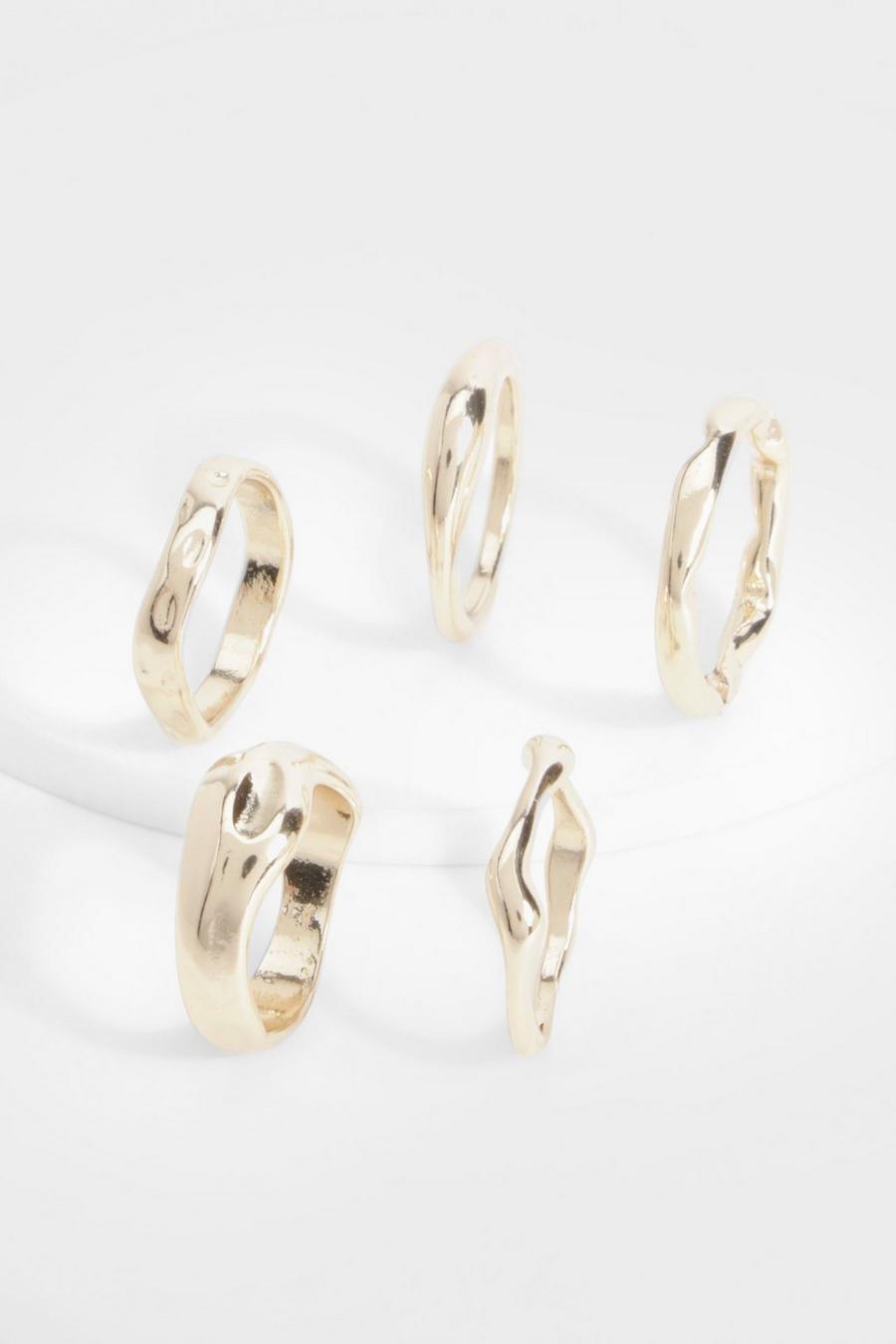 Gold Wave Ring Multipack 