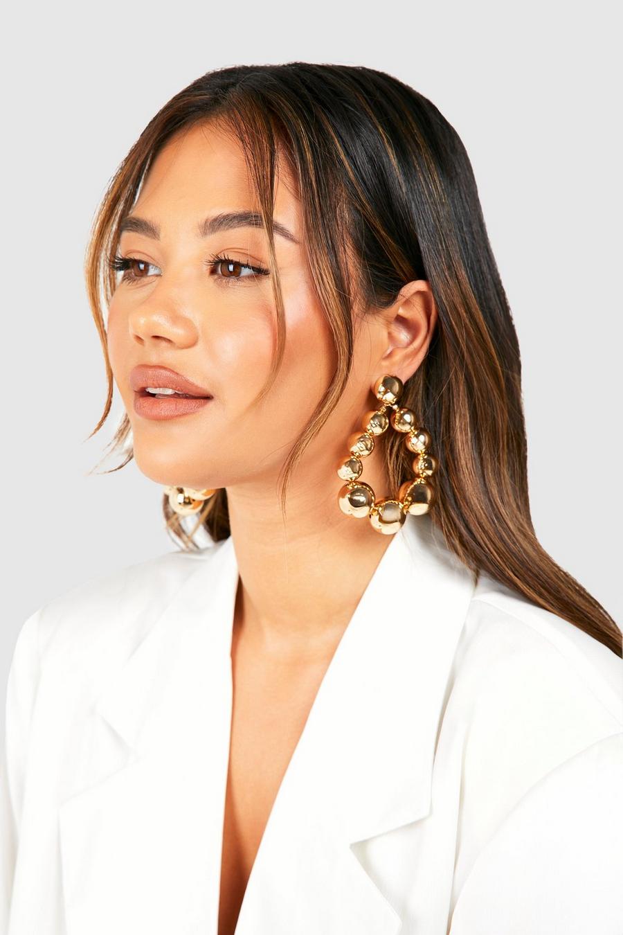 Gold Orb Style Earrings