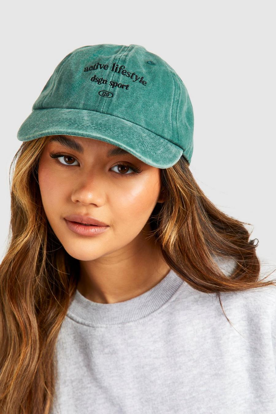 Teal Design Sport Washed Cap 