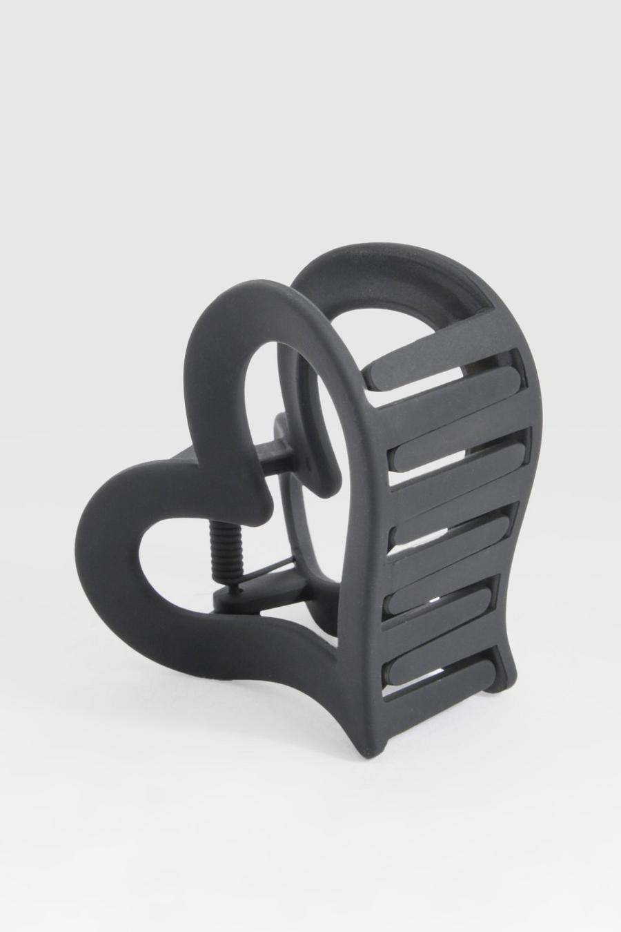 Black Heart Shape Claw Clip image number 1