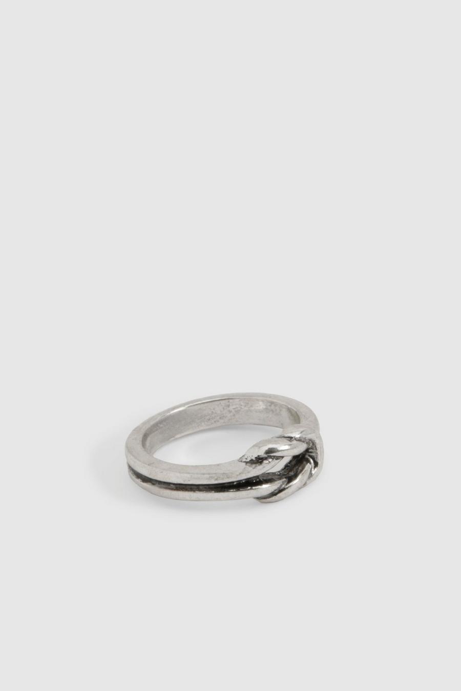 Silver Geknoopte Ring image number 1