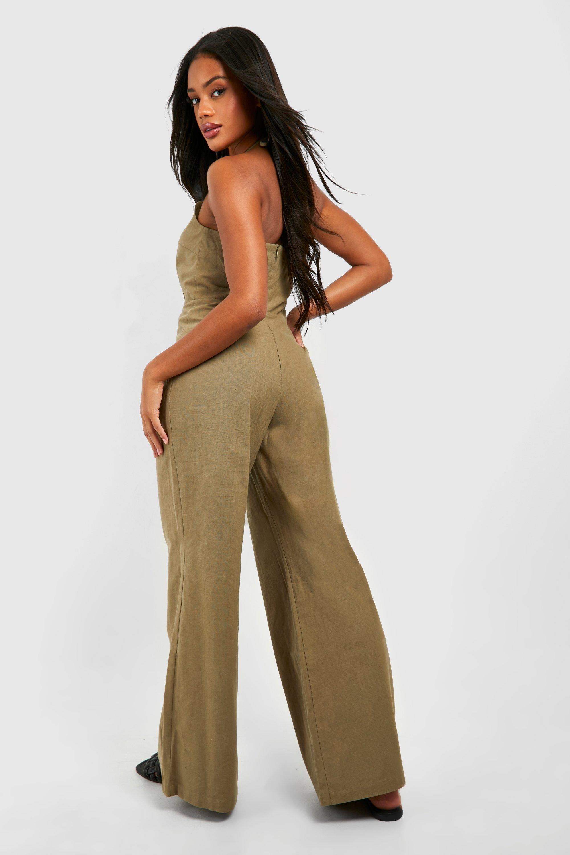 Linen halter jumpsuit online