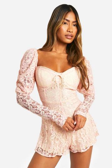 Lace Playsuit pink