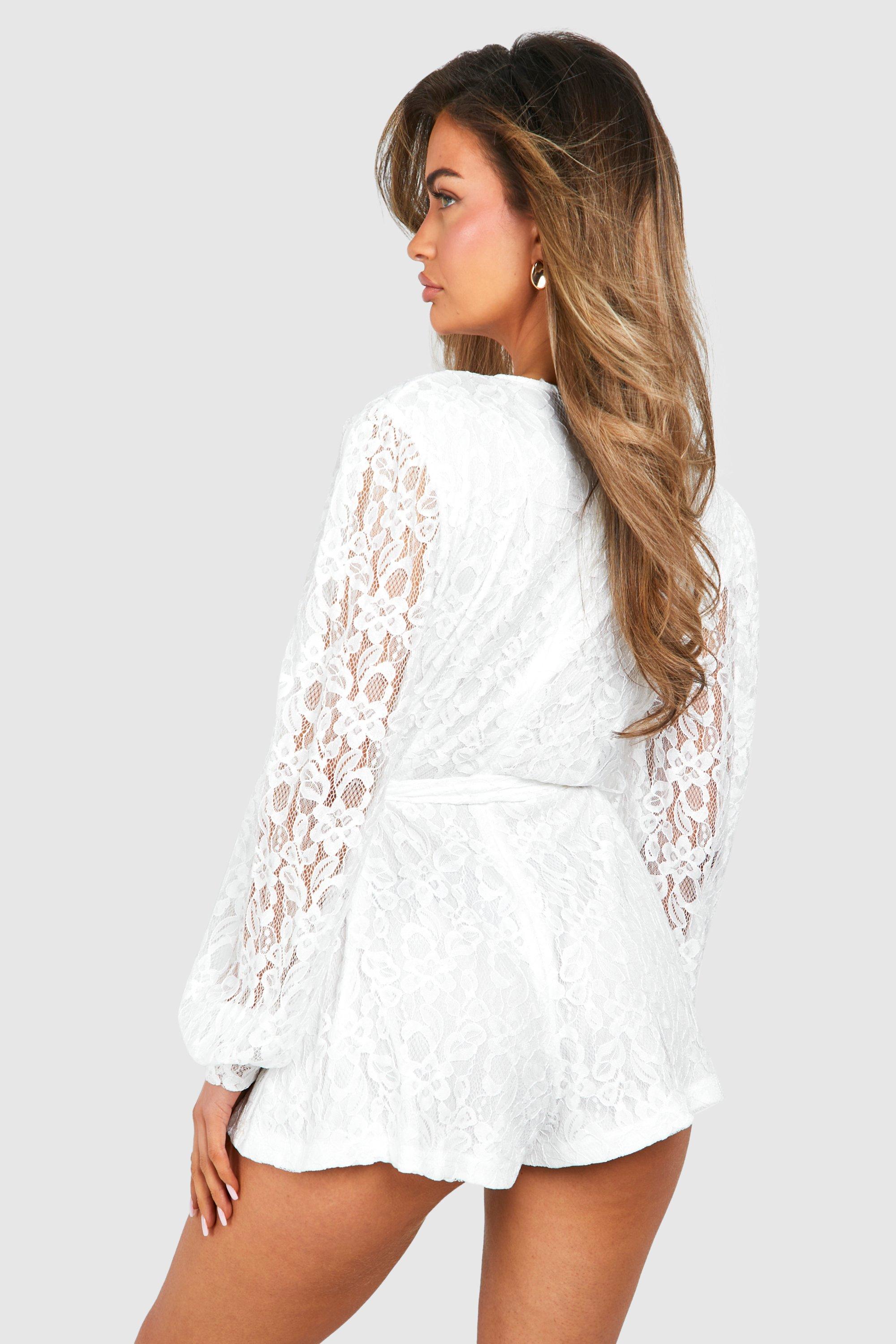 Lace store white playsuit