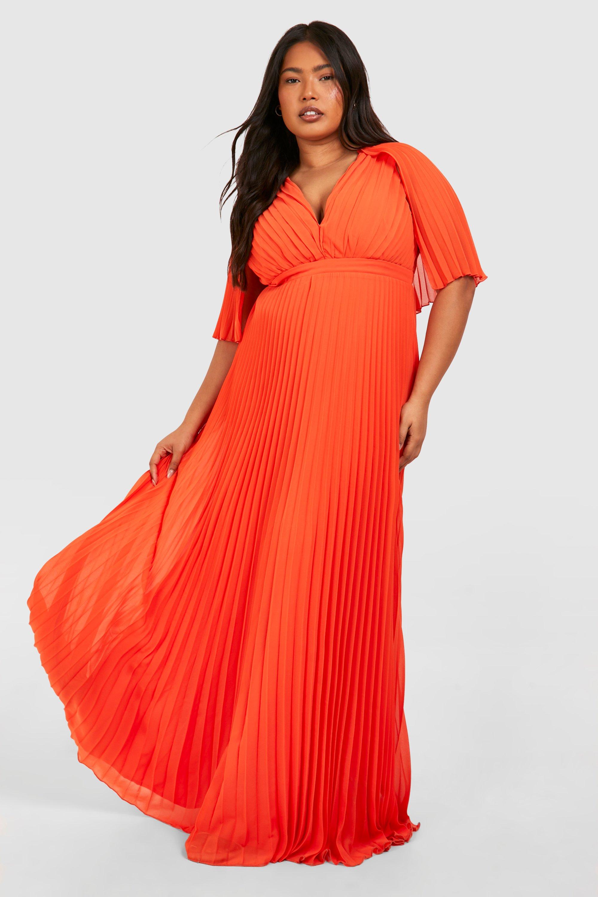 Plus Pleated Cape Bridesmaid Maxi Dress boohoo