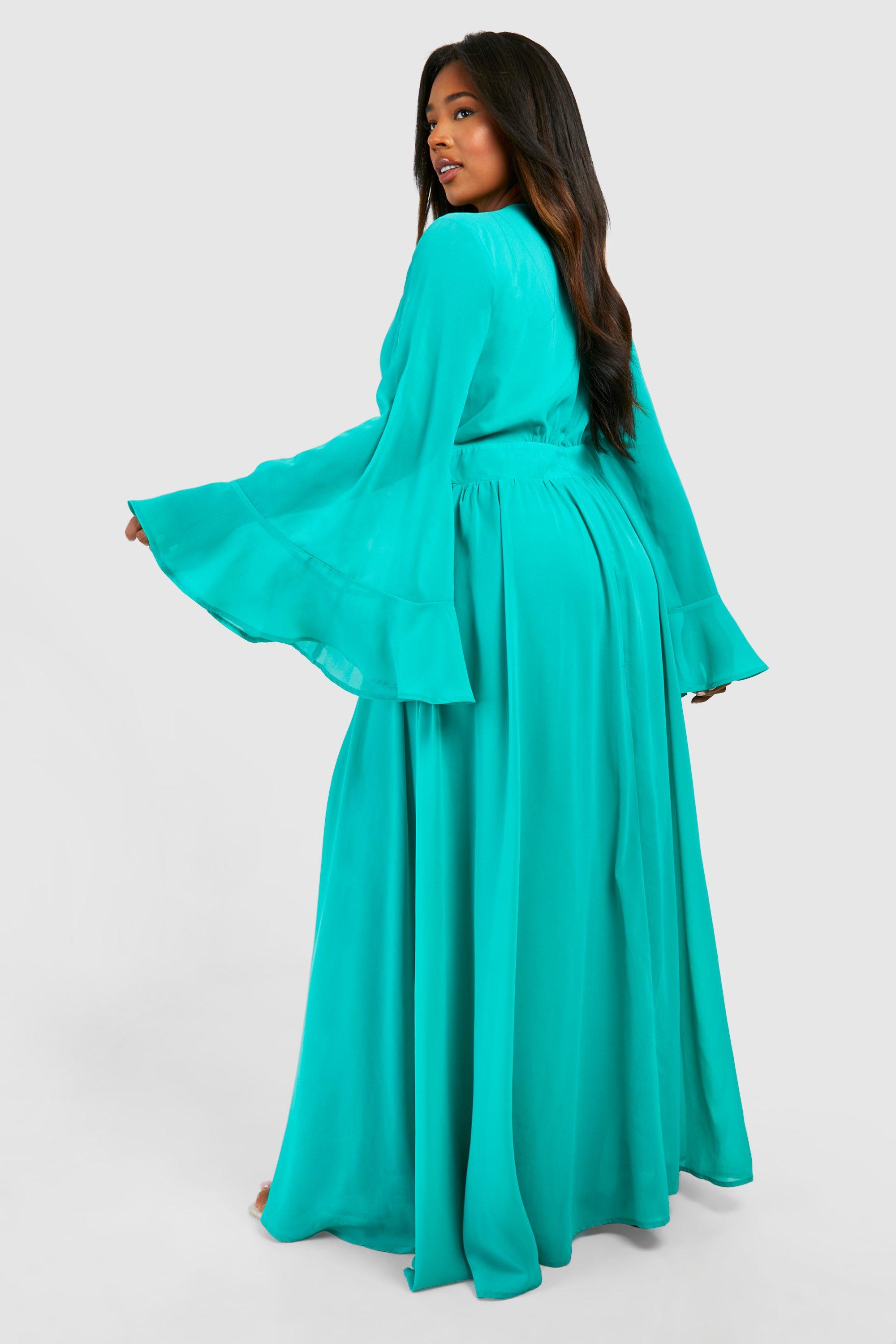 Long flared maxi outlet dress