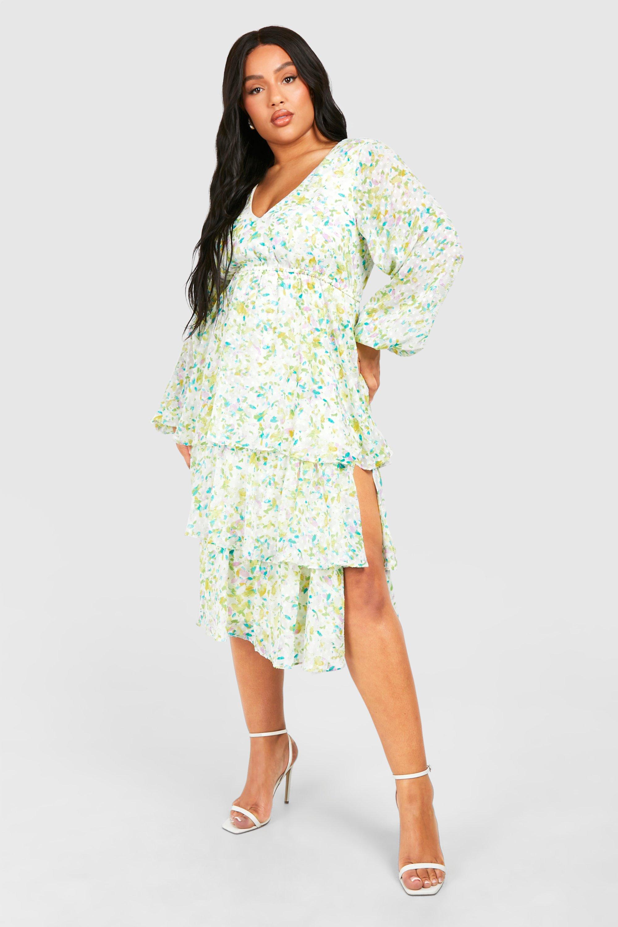 Boohoo midi skater dress online