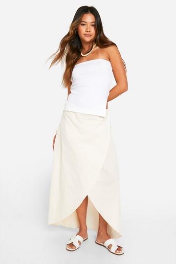 Linnen Look Maxi Rok ecru