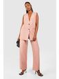 Dusty rose Wide Leg Tailored Trousers