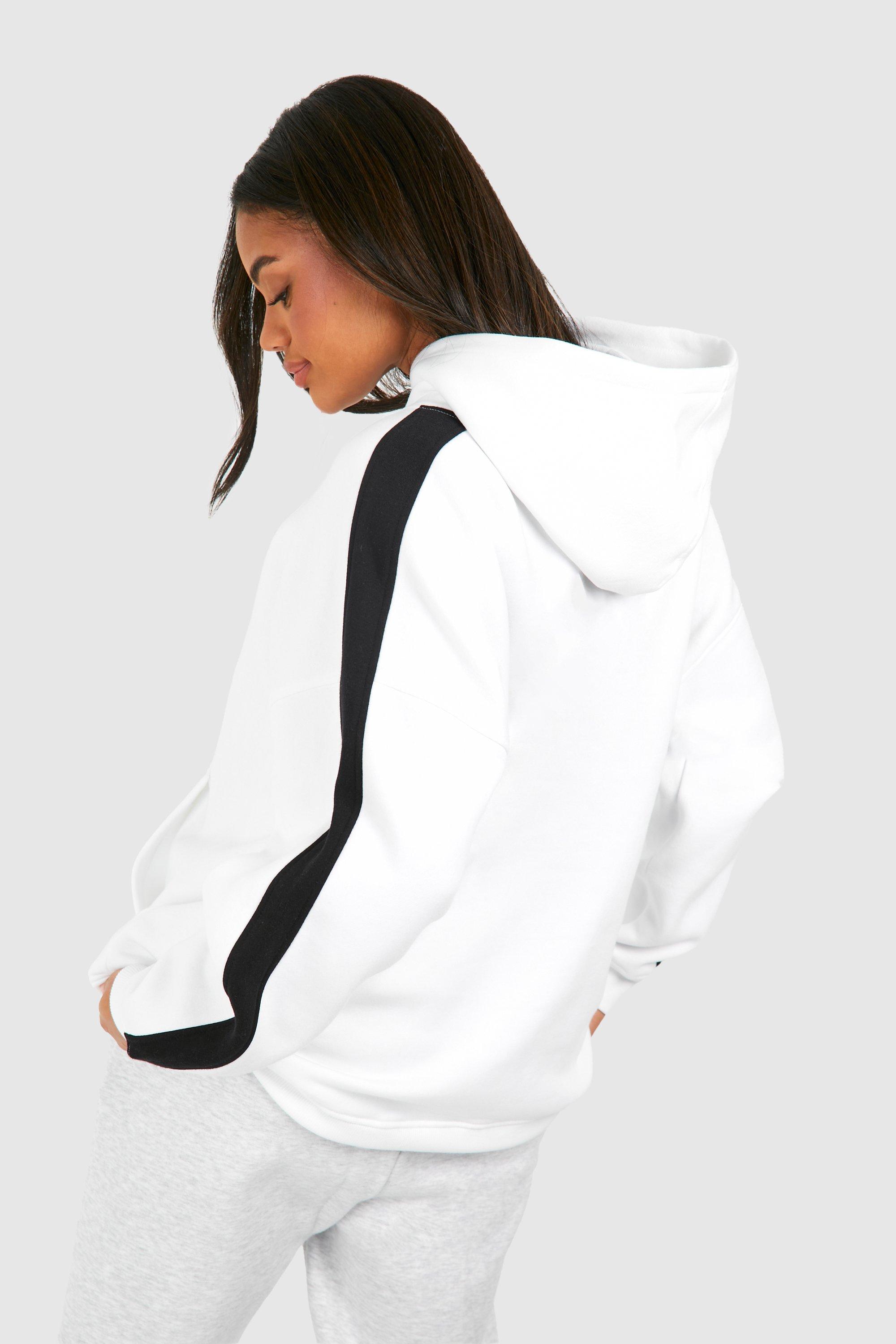 Boston Applique Colour Block Oversized Hoodie