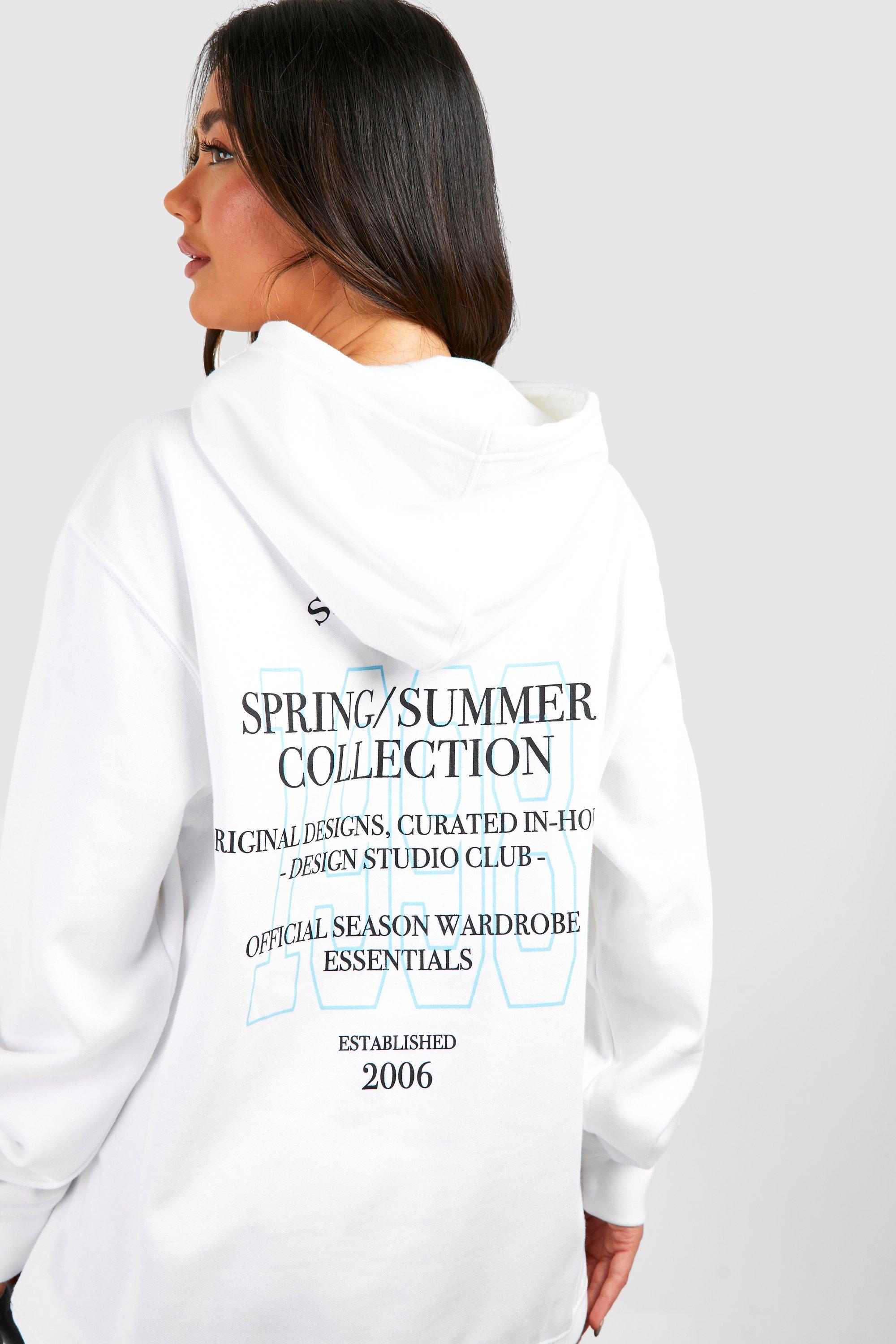 White on sale hoodie boohoo