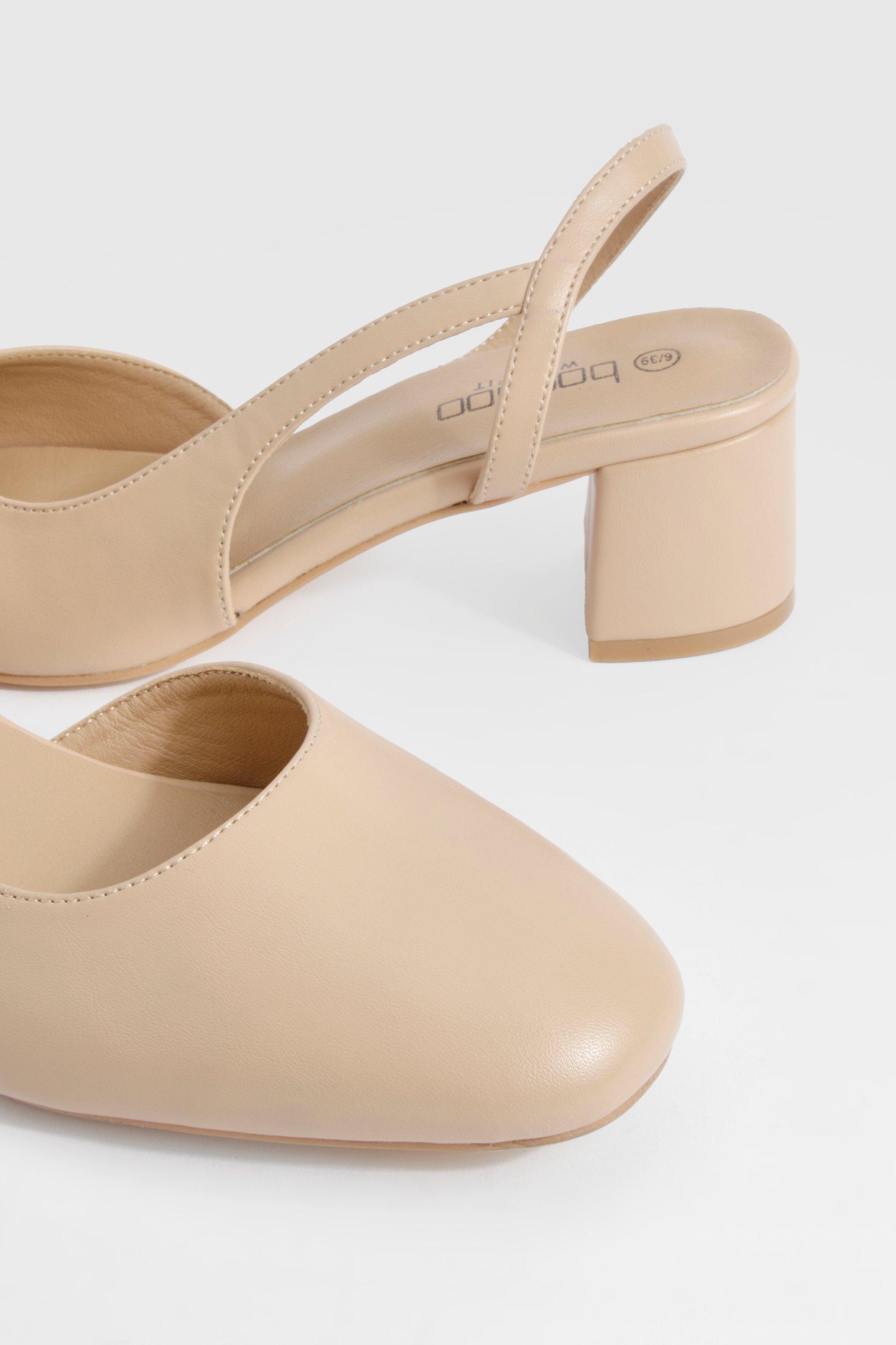 Nude block low heel hotsell