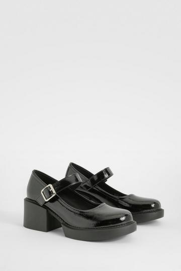 Chunky Heeled Mary Janes black