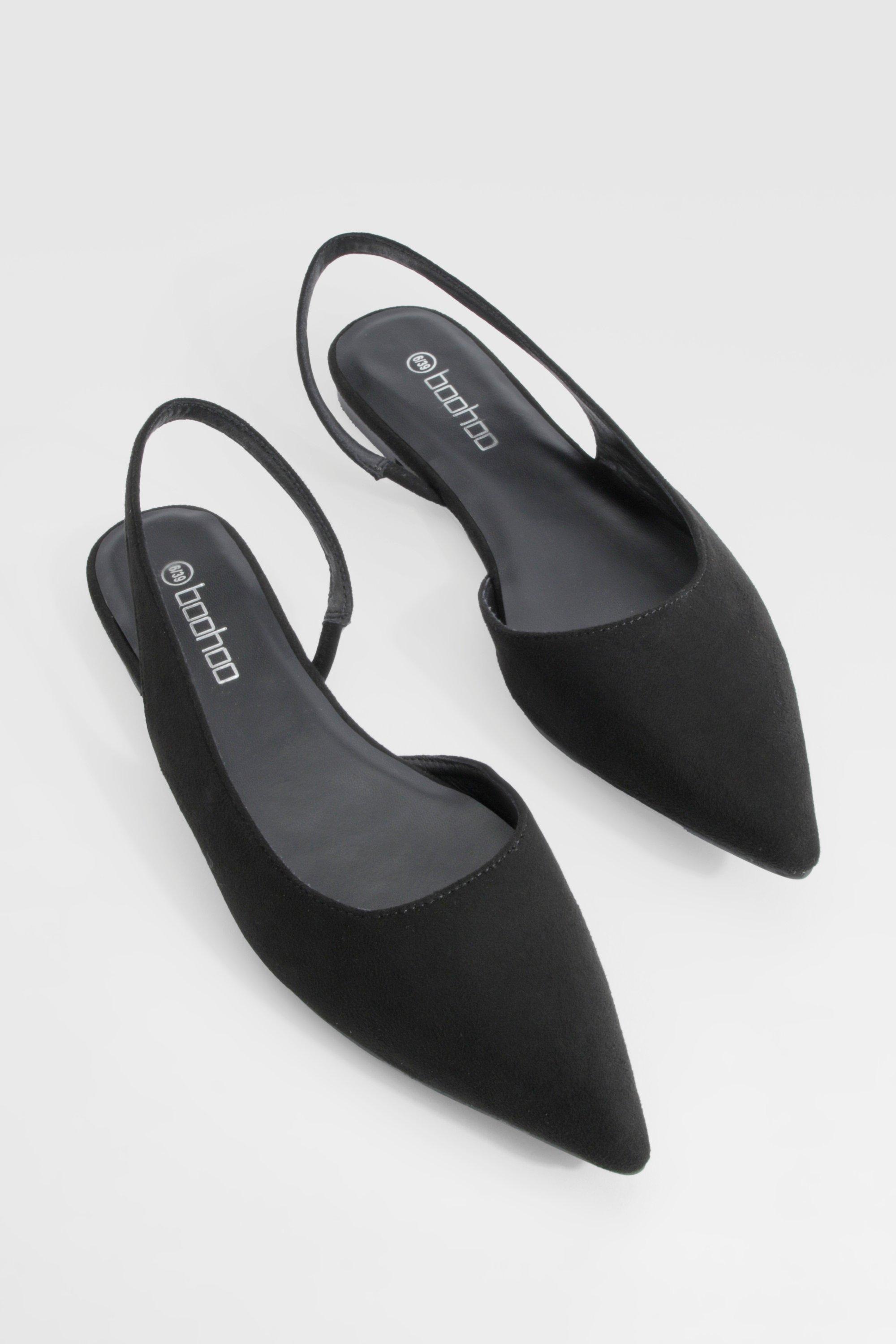 Pointed toe slingback flats best sale