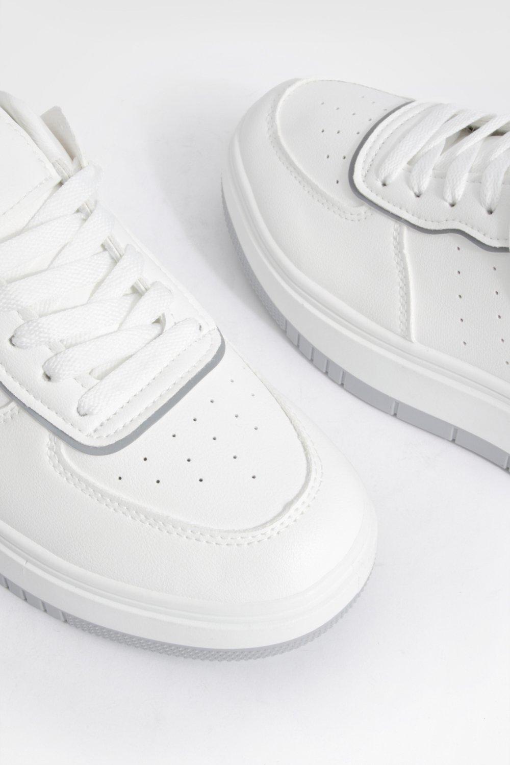 Boohoo white chunky trainers sale