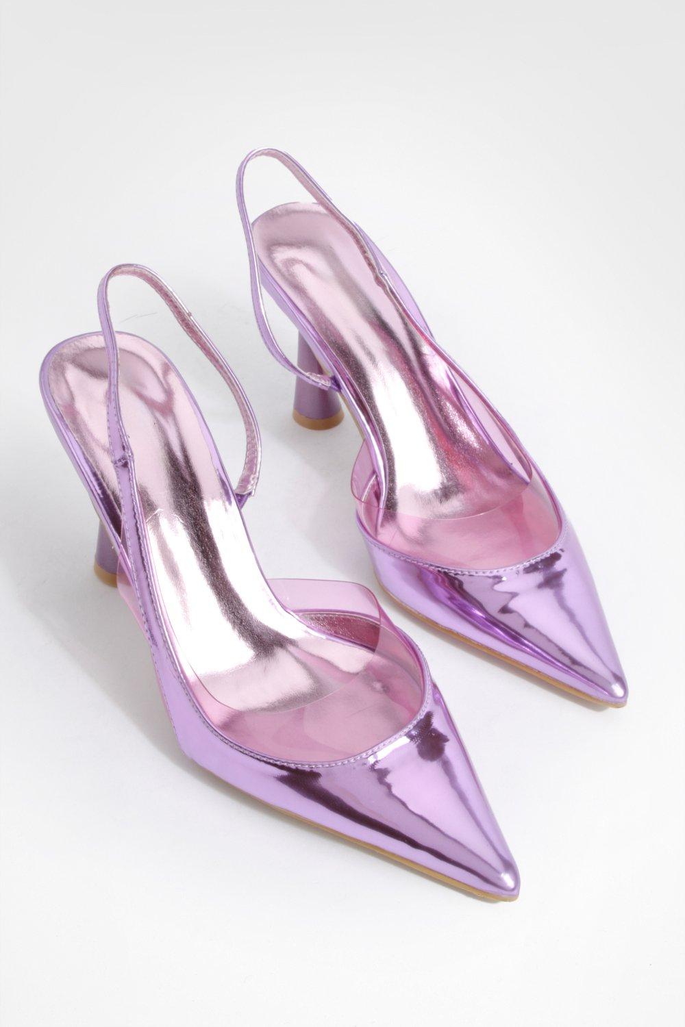 Pointed slingback court shoes