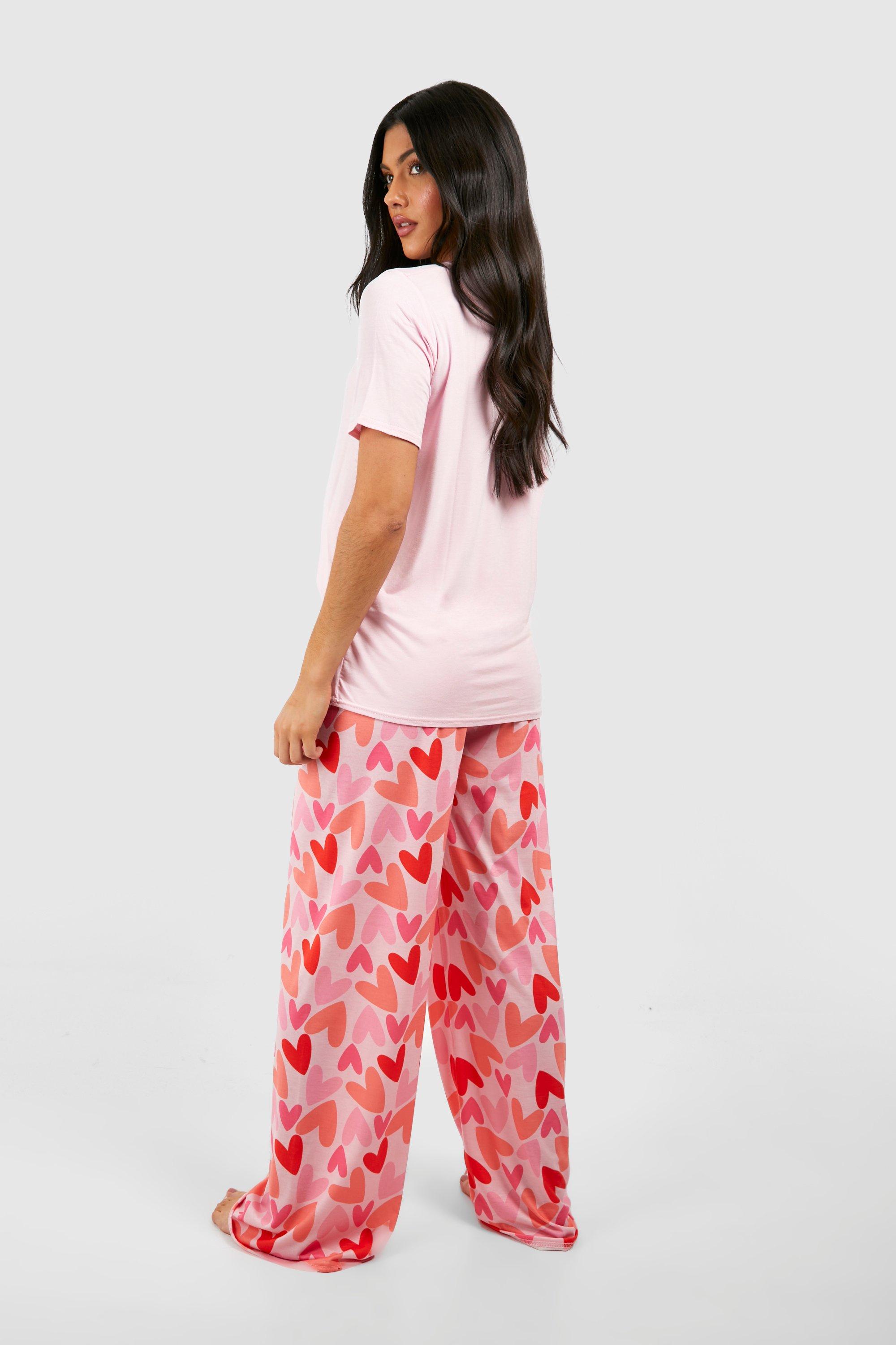 PINK Heart Print Pants