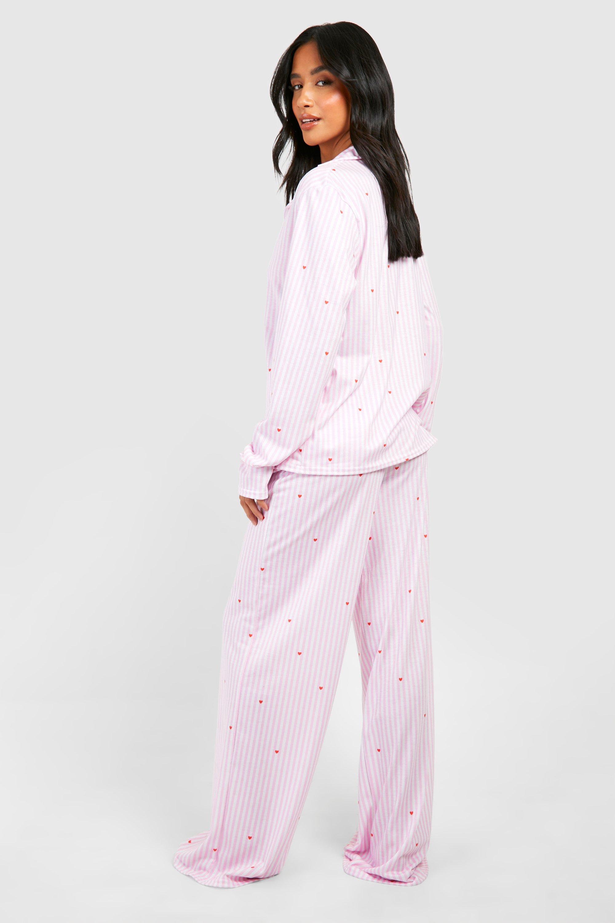 Pink pinstripe online pajamas