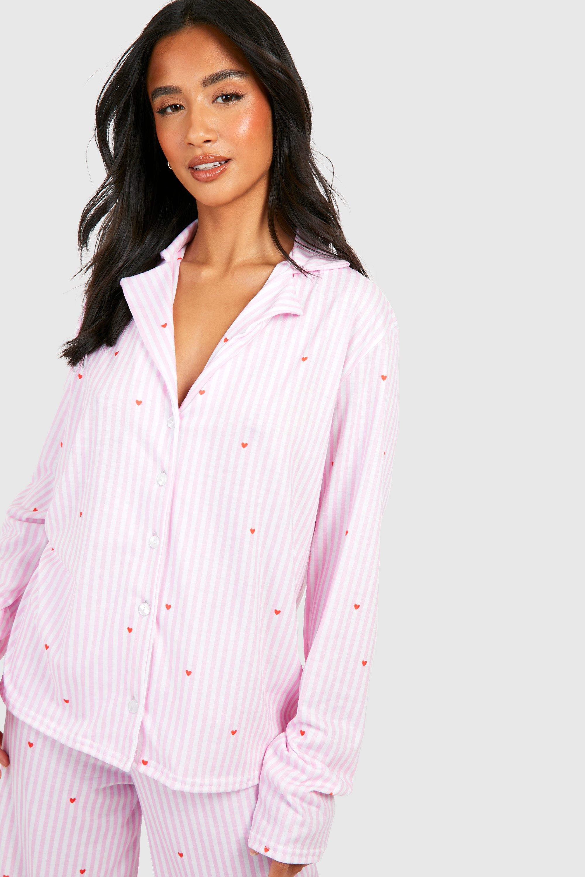 Boohoo heart pyjamas hot sale