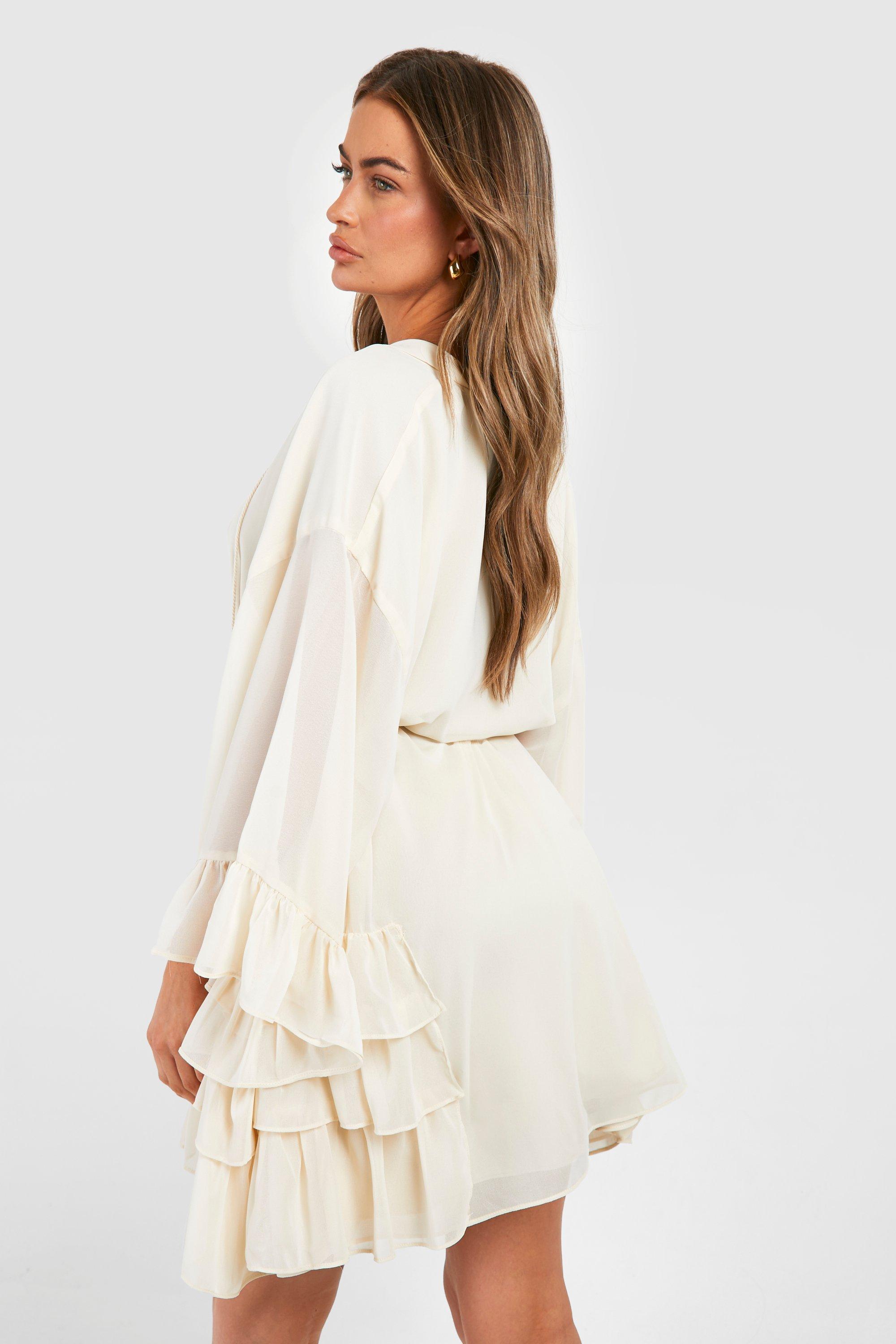 Ruffle Detail Smock Dress