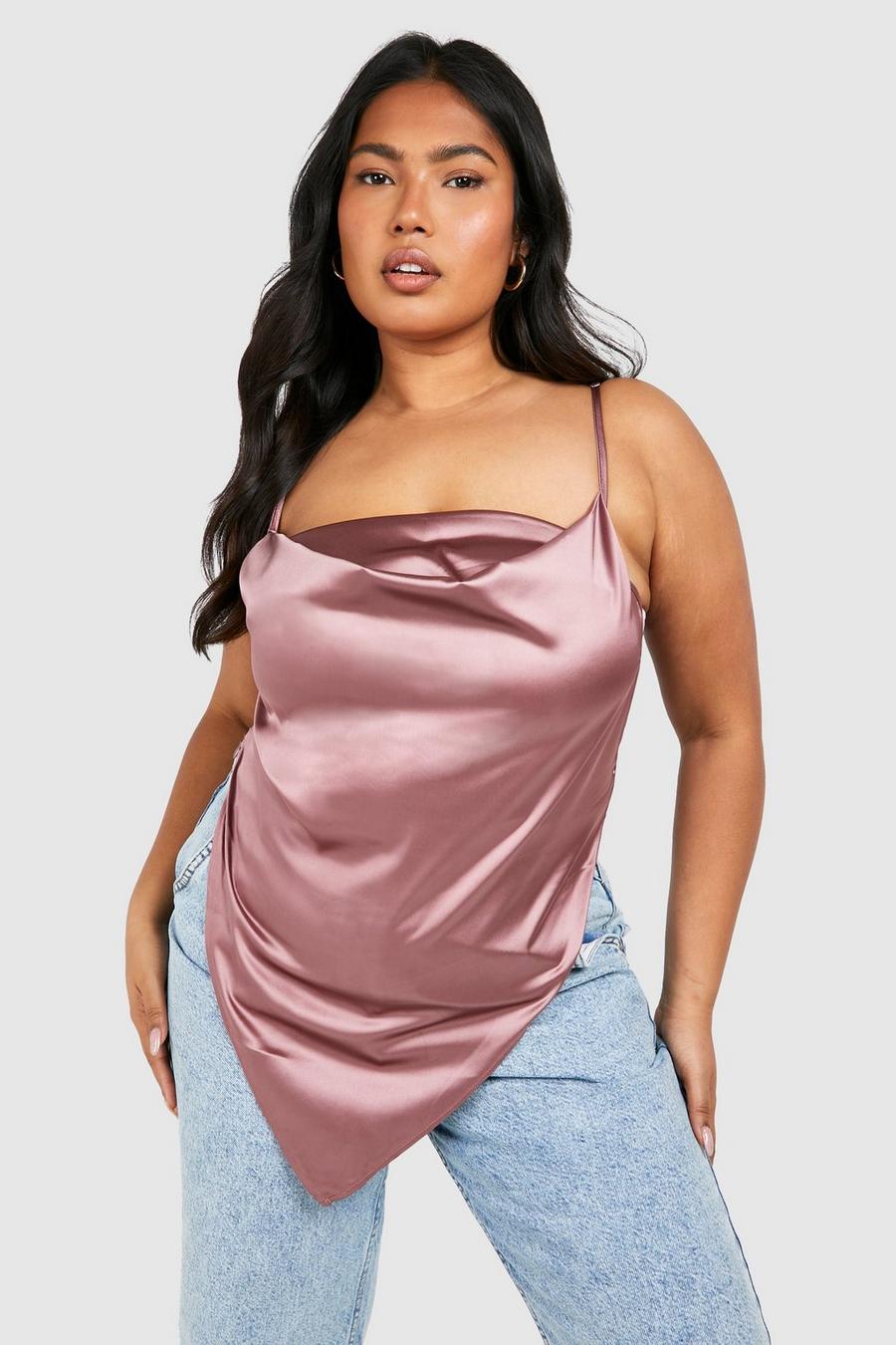 MONYRAY Women Plus Size Tank Cotton Plus Size Tank Tops with Padded Bras  Light Pink 2X