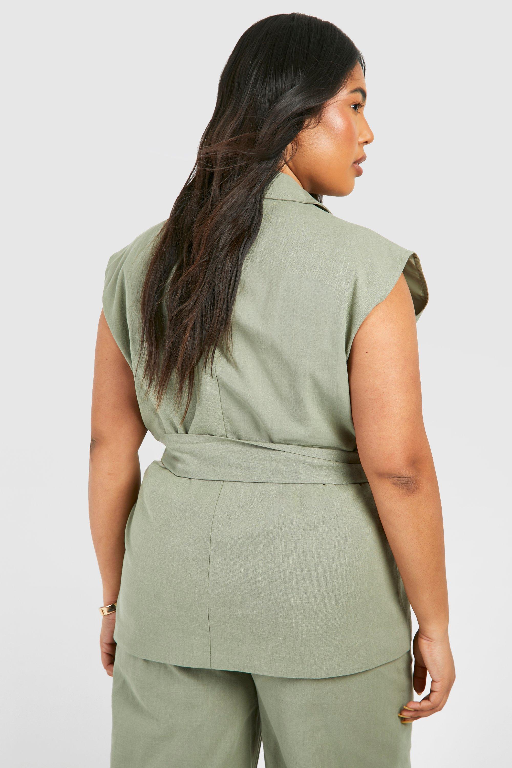 Plus size women's linen blazers 2025